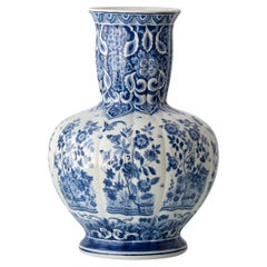 Delftware Floor Vase, Blue and White Chinoiserie by Plateelbakkerij RAM Arnhem