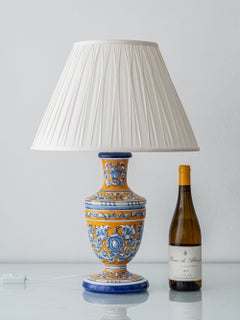 Vintage Talavera Pottery Table Lamp, Hand-Painted Ceramic, Spain