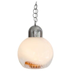 Mid-Century Modern Murano Glass Pendant Lamp, Attributed to AV Mazzega, 1970s