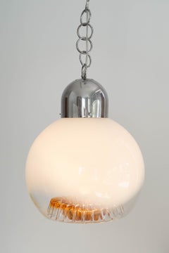 Mid-Century Modern Murano Glass Pendant Lamp, Attributed to AV Mazzega, 1970s