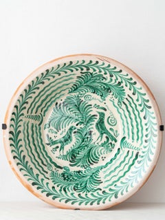 Ciotola in ceramica Lebrillo in stile revival spagnolo, ceramica di Granada dipinta a mano, coppia di uccelli