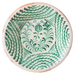 Hand-Painted Spanish Lebrillo Bowl, Ceramic Wall Art, Granada, 22 inches