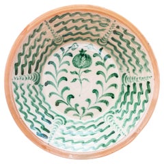 Hand-Painted Spanish Lebrillo Bowl, Ceramic Wall Art, Granada, 20 inches