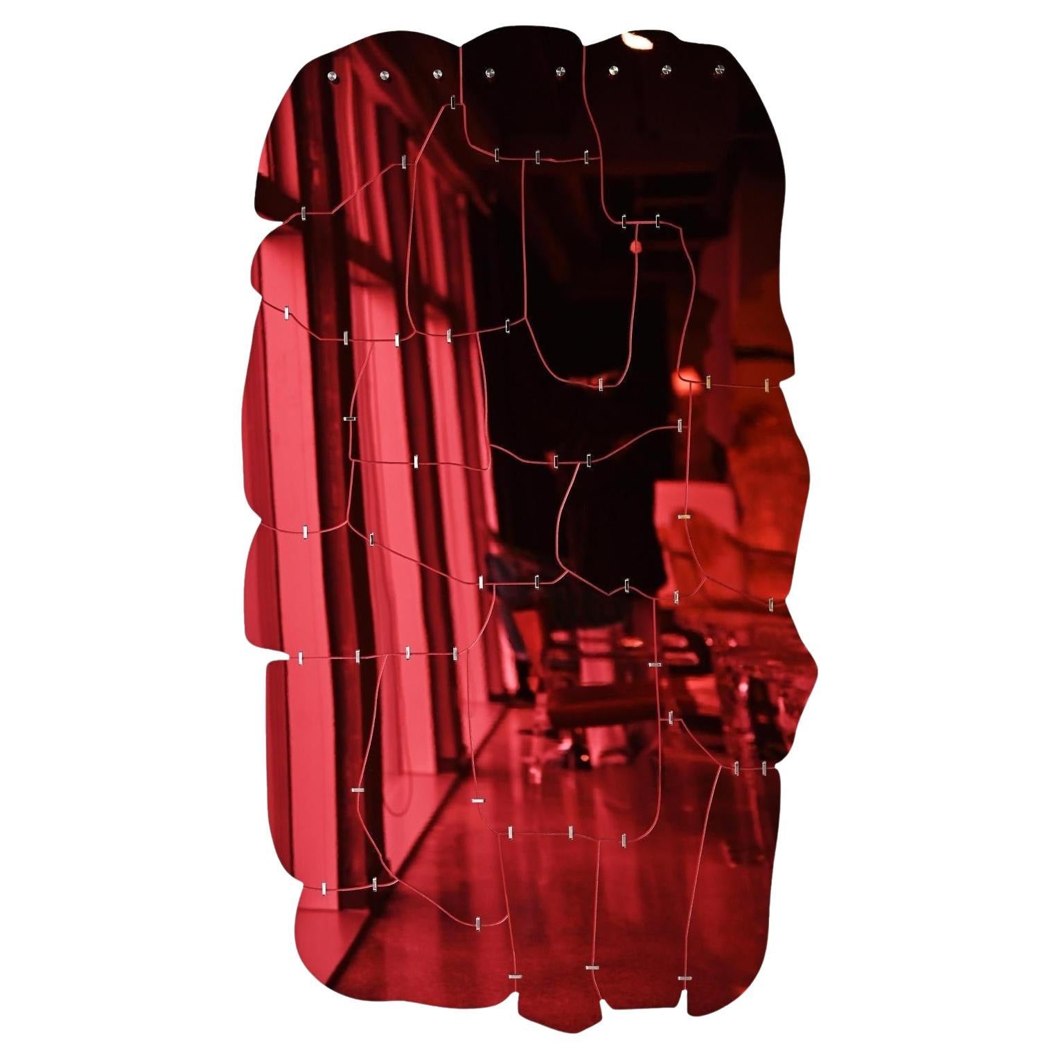 Modern-Decor Miroir mural abstrait en acrylique avec support en aluminium - Déclaration décorative