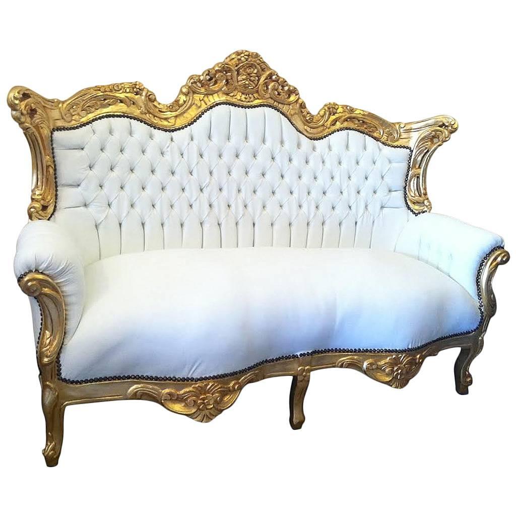 French Rococo Louis XV Style Sofa For Sale