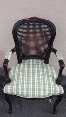 French Armchair Cane Back Louis XV Style