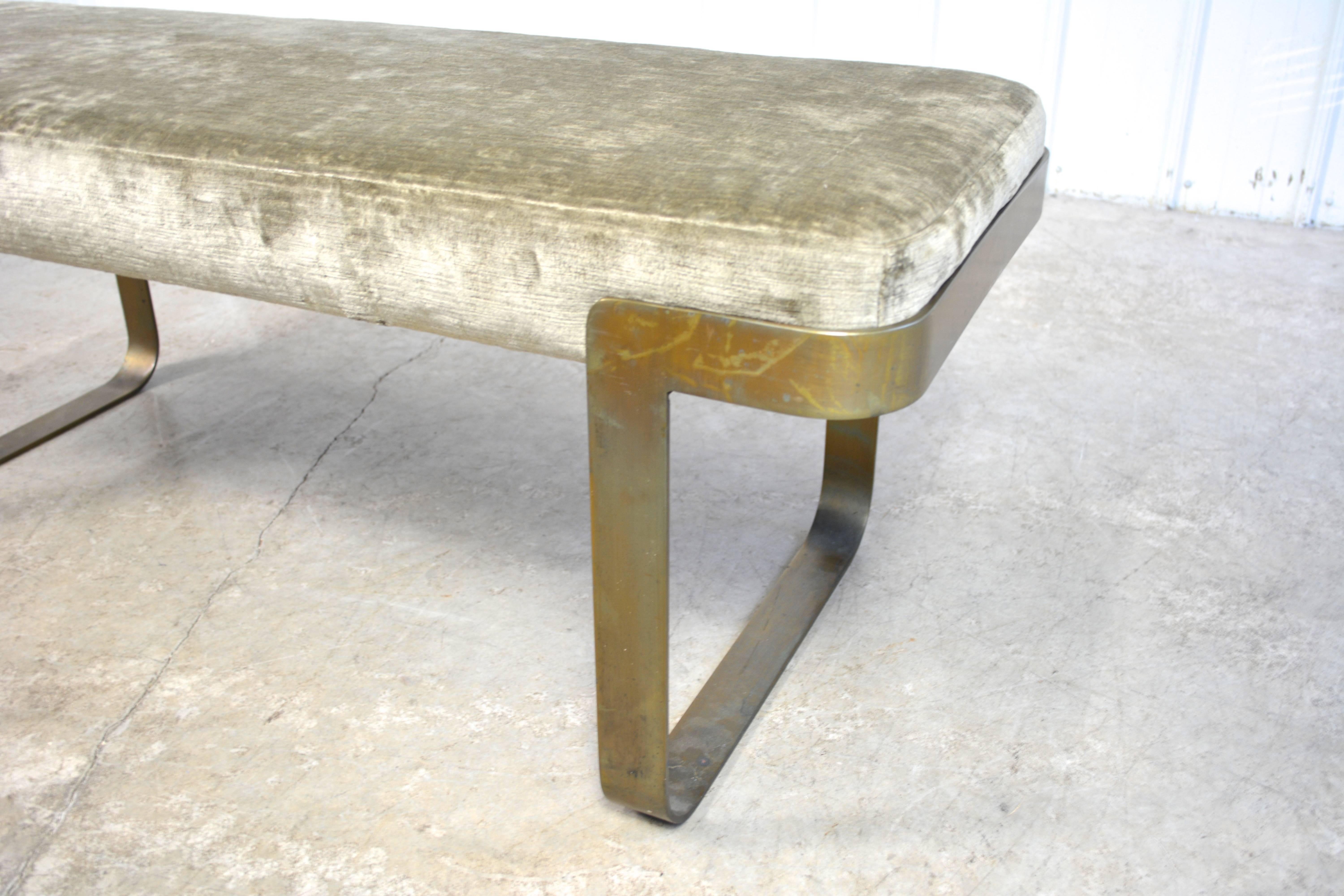 American Pace Bench in Brass For Sale