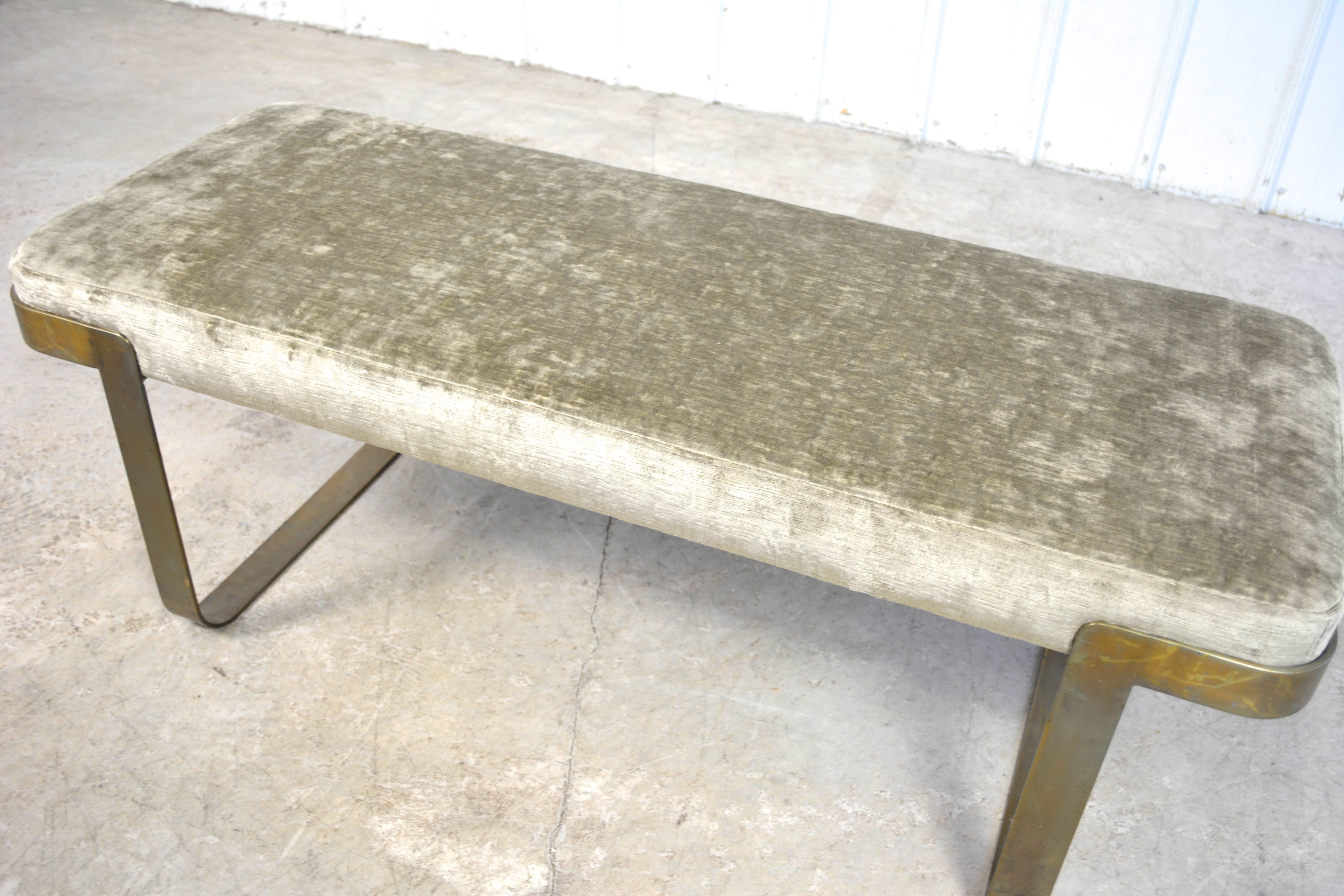Late 20th Century Pace Bench in Brass For Sale