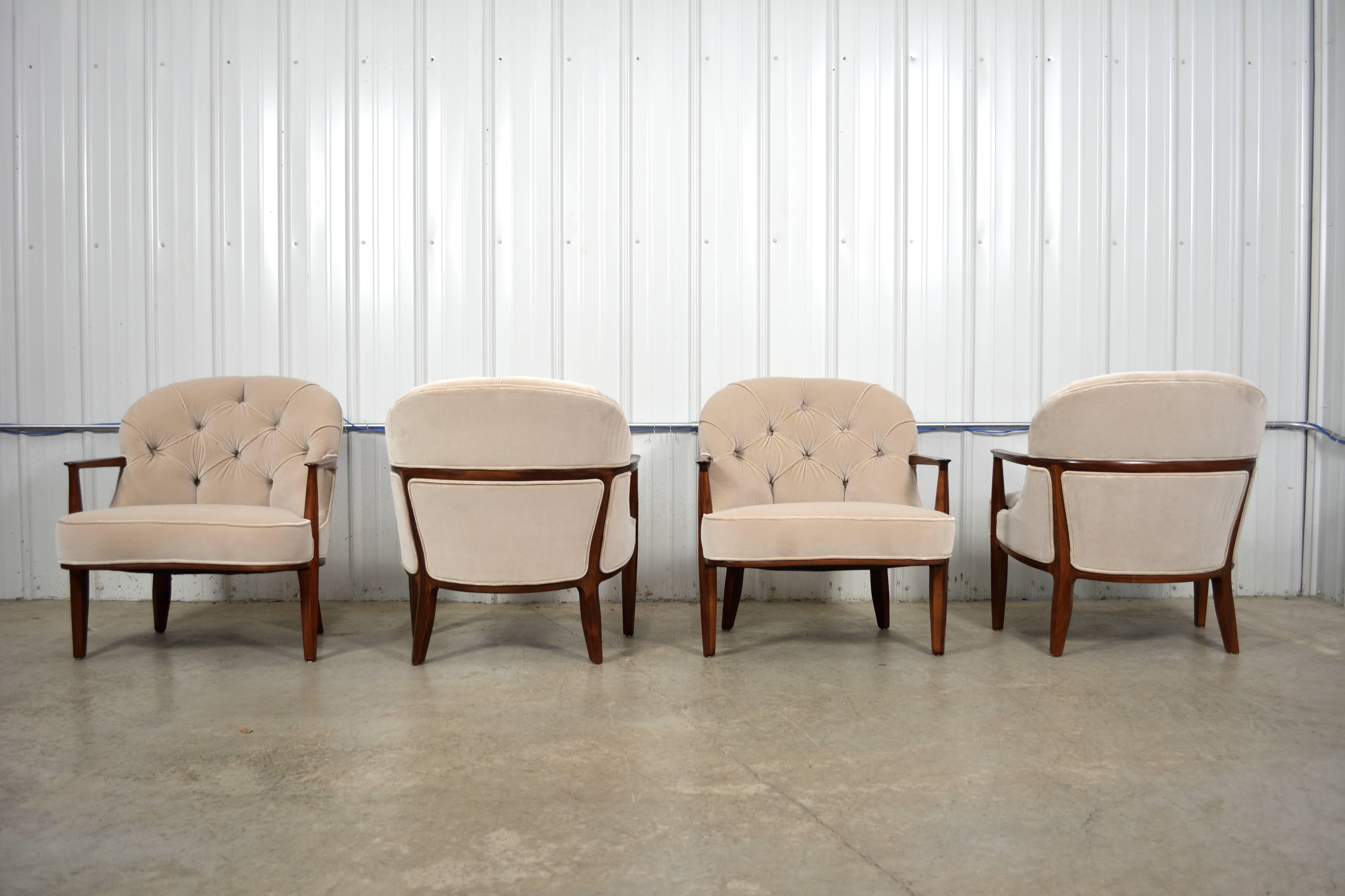 American Edward Wormley Set of Four Janus Chairs for Dunbar For Sale