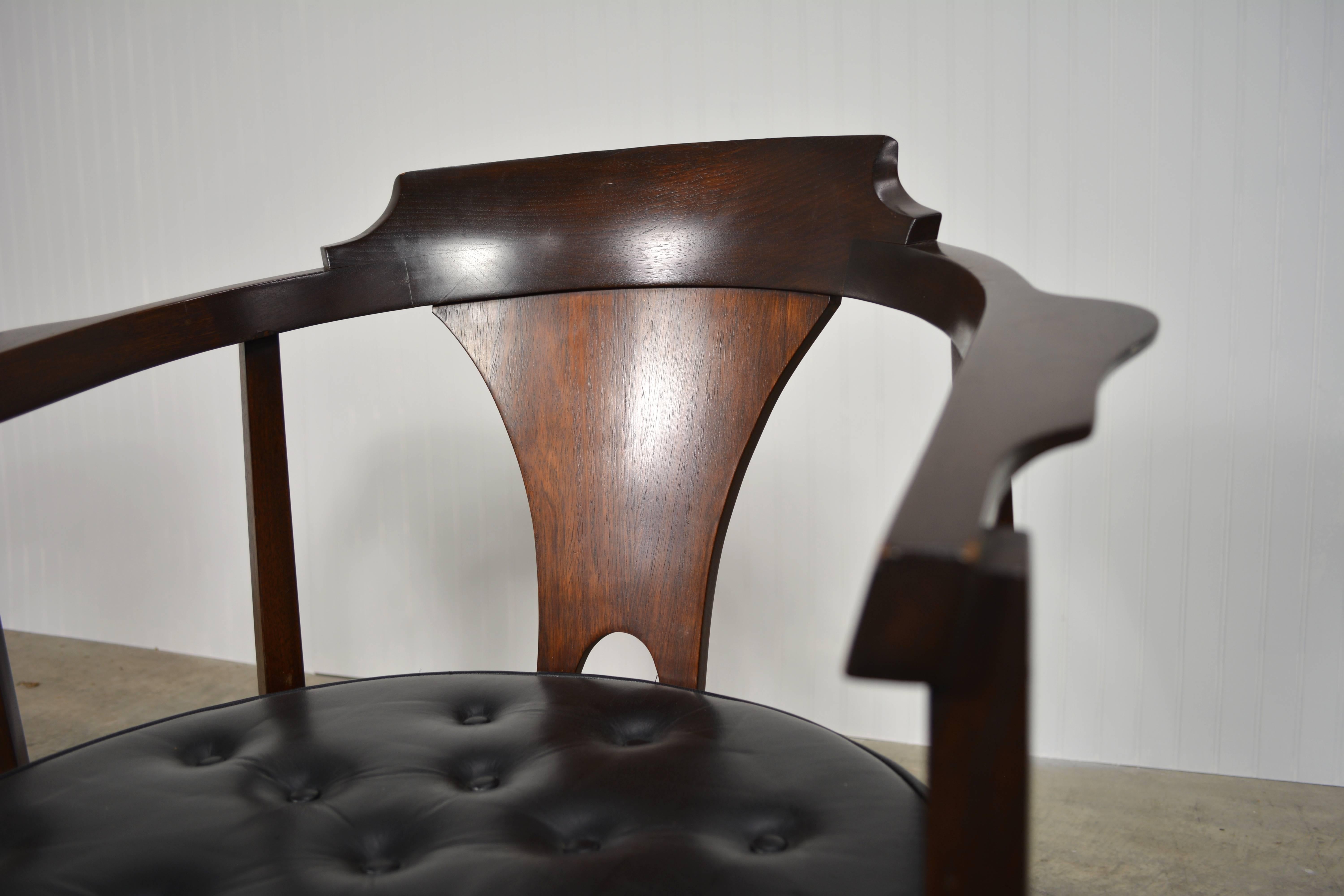 Edward Wormley Pair of Horseshoe Chairs for Dunbar 3
