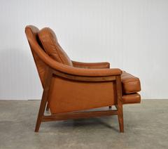Edward Wormley Leather Janus Lounge Chair