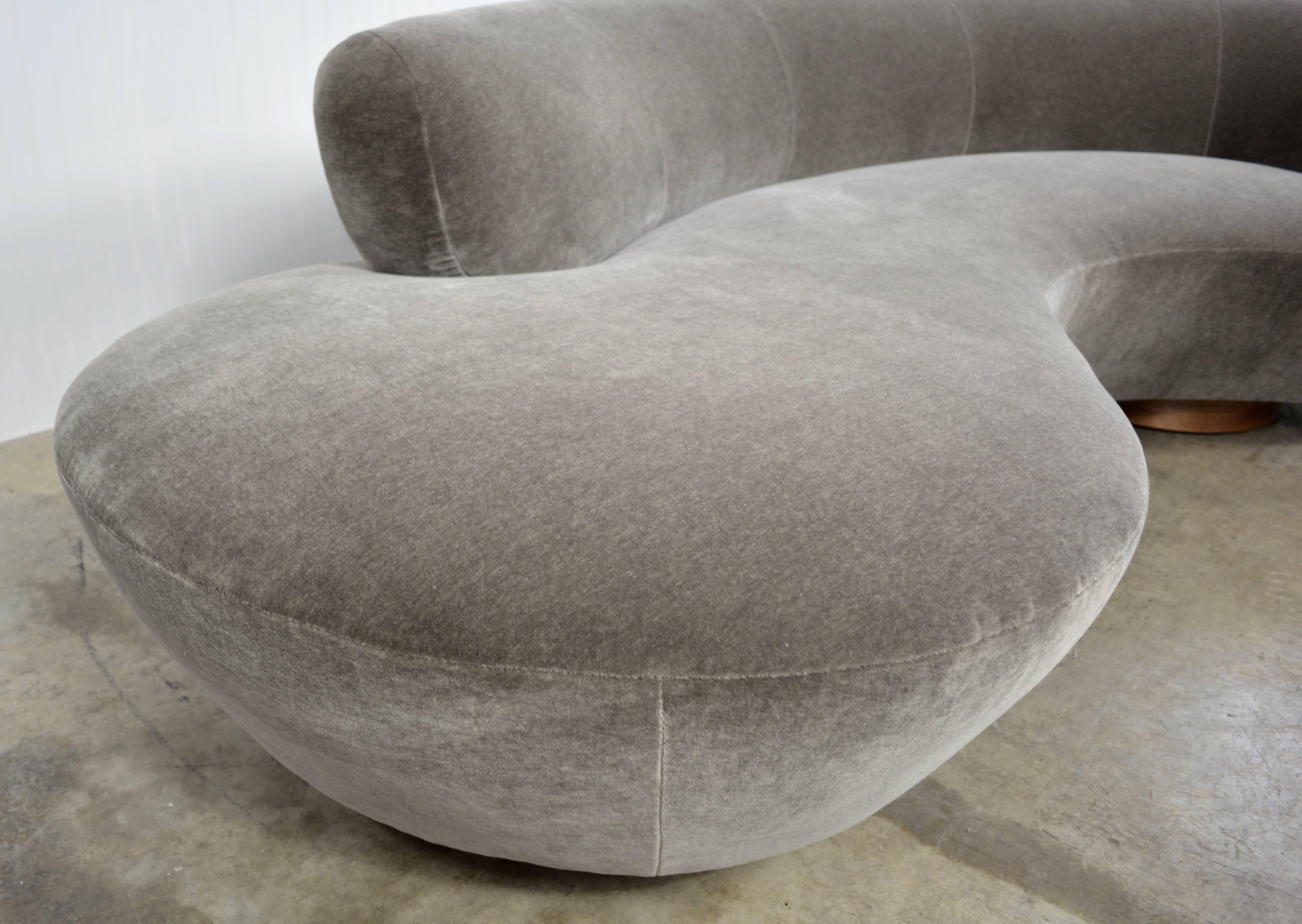 Mohair Vladimir Kagan Sofa For Sale