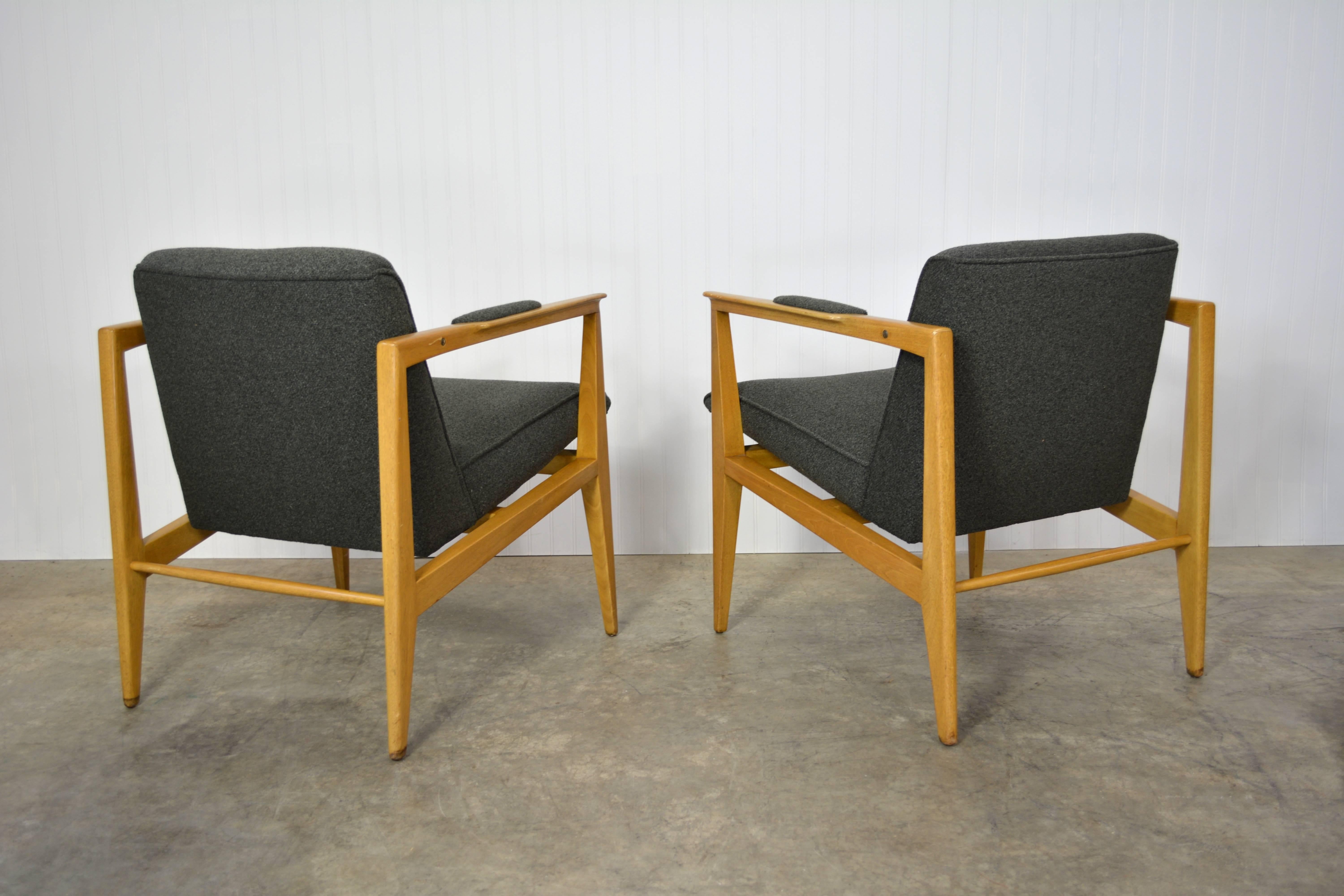 Edward Wormley Lounge Chairs for Dunbar In Excellent Condition For Sale In Loves Park, IL
