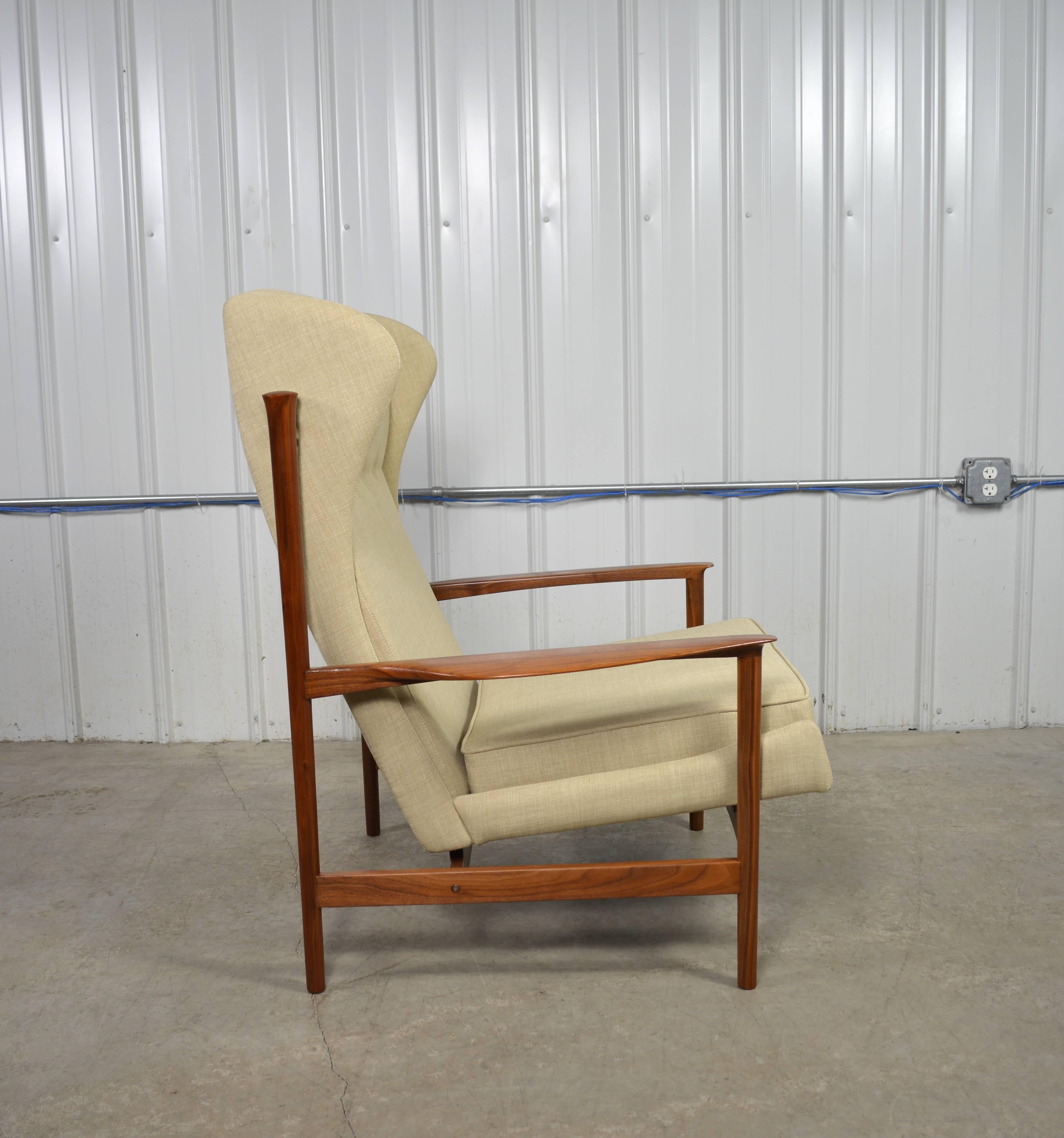Mid-20th Century Pair of Ib Kofod-Larsen Wingback Lounge Chairs