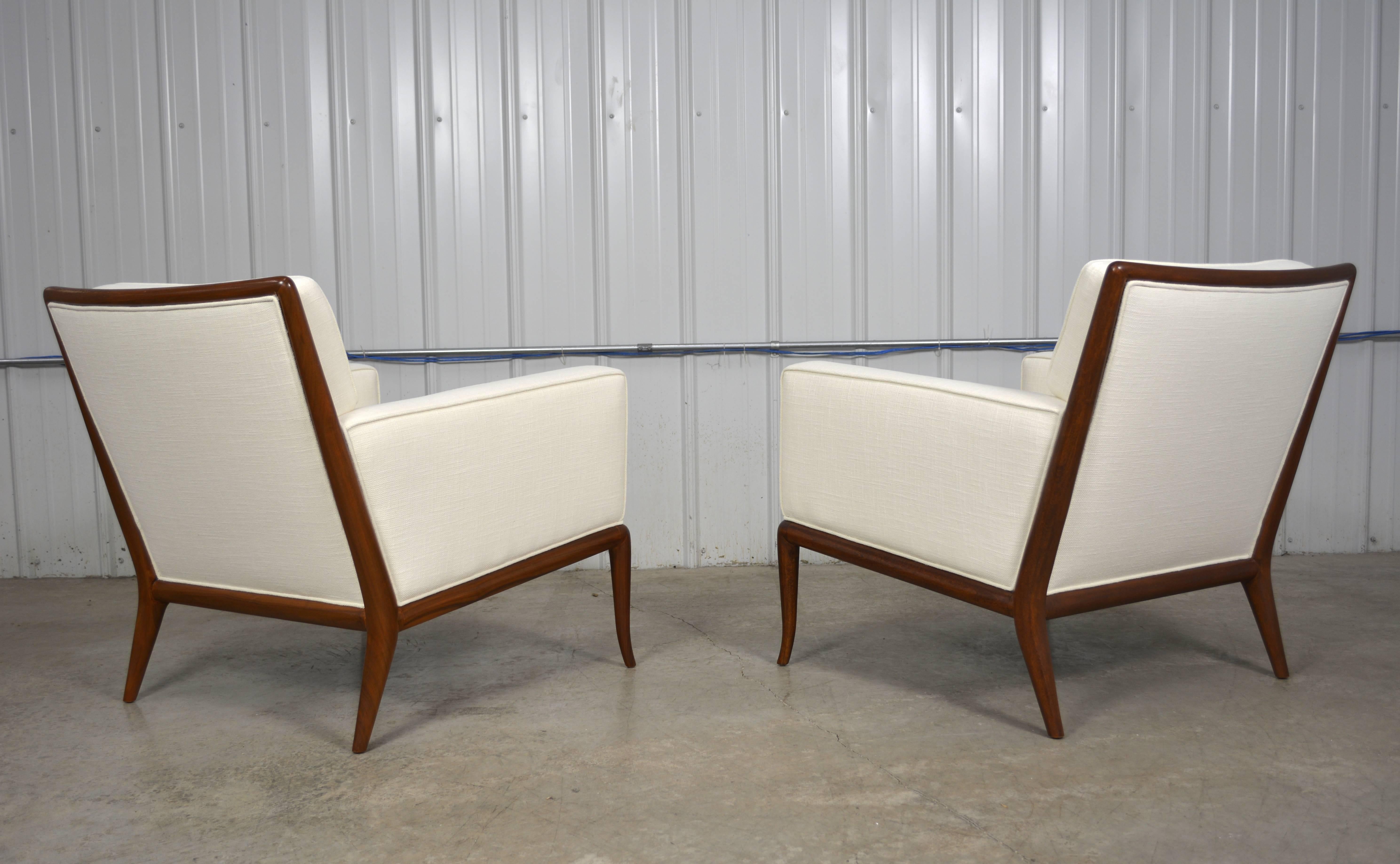 American T.H. Robsjohn-Gibbings Pair of Lounge Chairs
