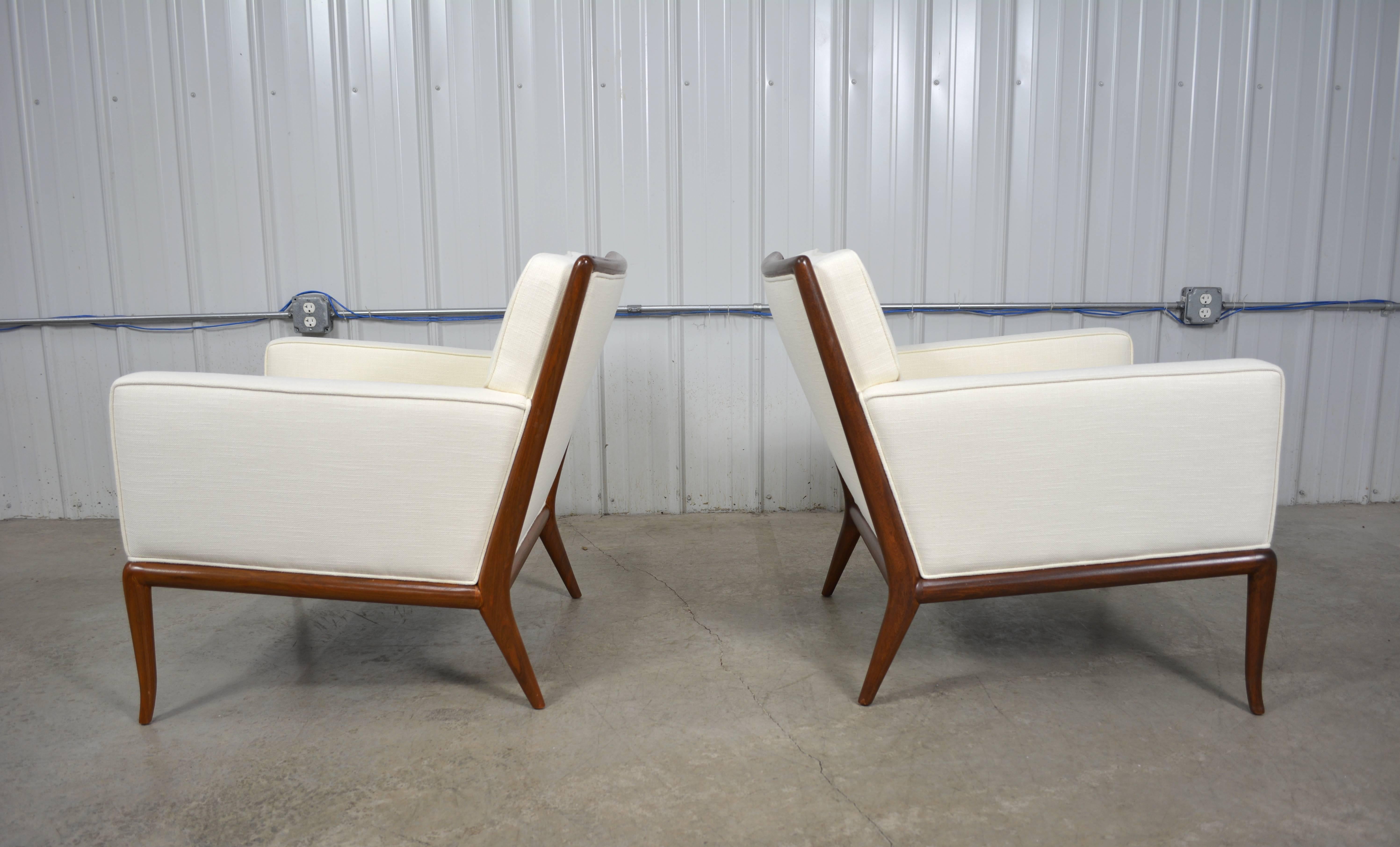 T.H. Robsjohn-Gibbings Pair of Lounge Chairs In Excellent Condition In Loves Park, IL