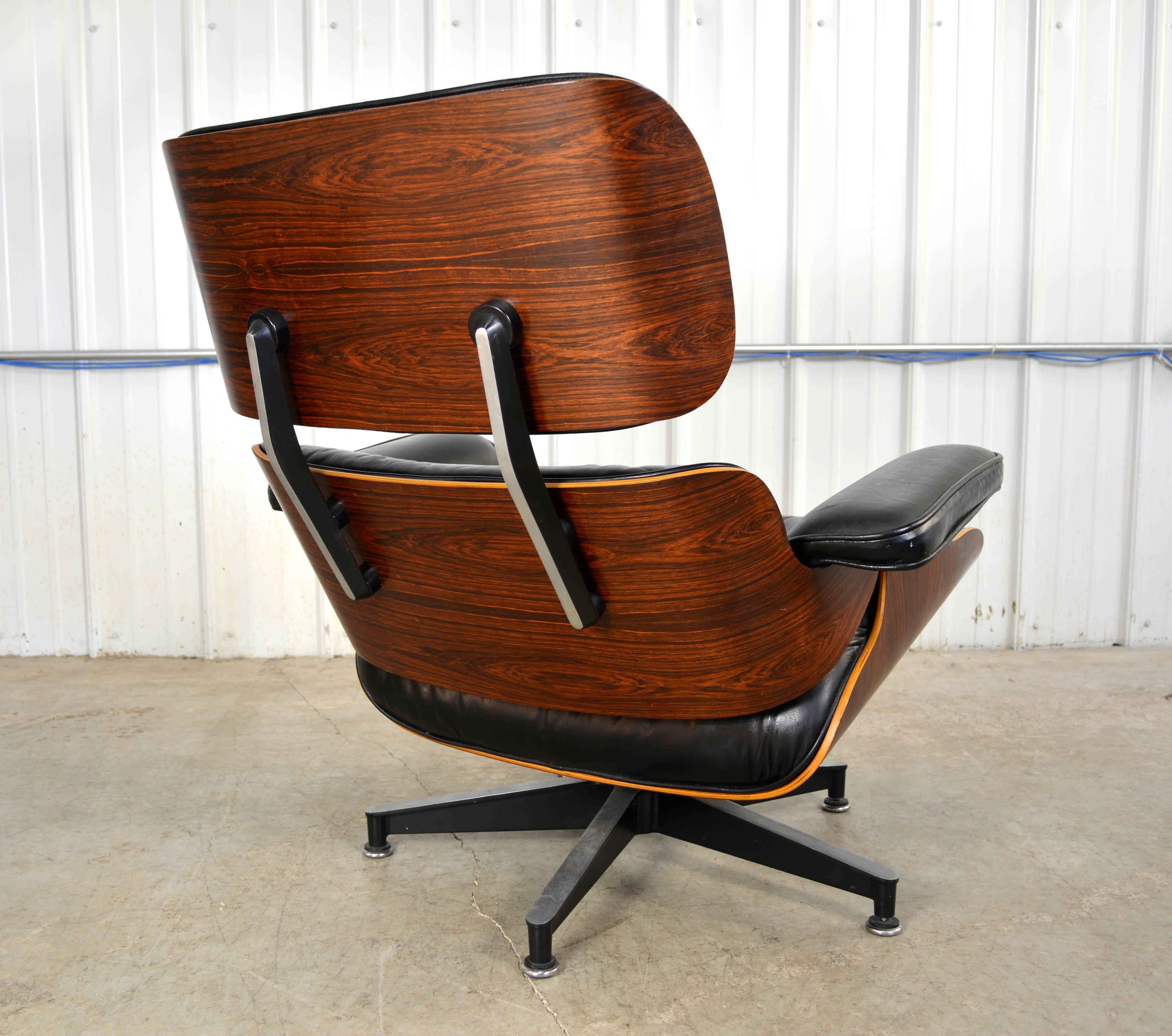 American Eames 670 and 671 Lounge Chair and Ottoman in Rosewood