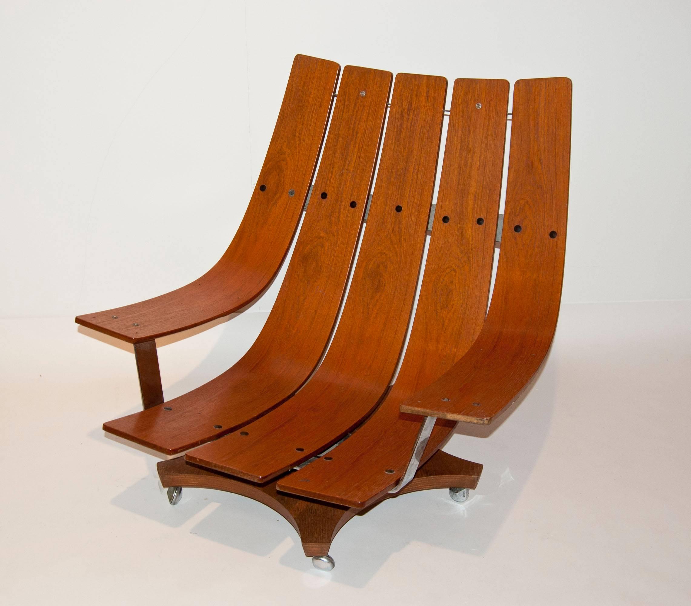 Scandinavian Modern Rare Lounge Chair 