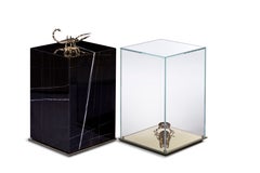 Tavolino Metamorphosis - Marmo, vetro e ottone lavorati a mano - Boca Do Lobo