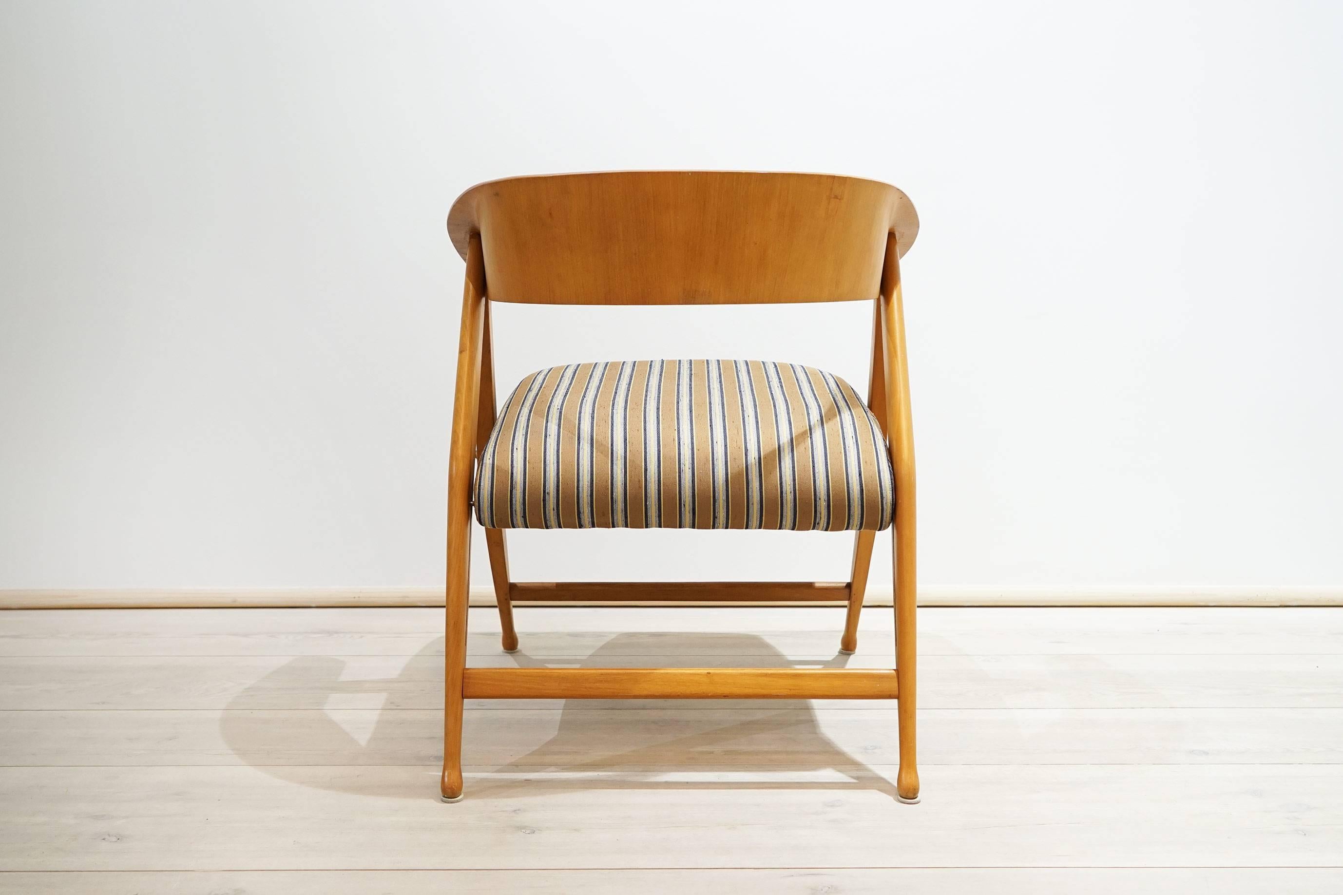 Armchair, Folding Chair by Gio Ponti, Cassina, Italy, 1954-1955 In Excellent Condition In Berlin, DE