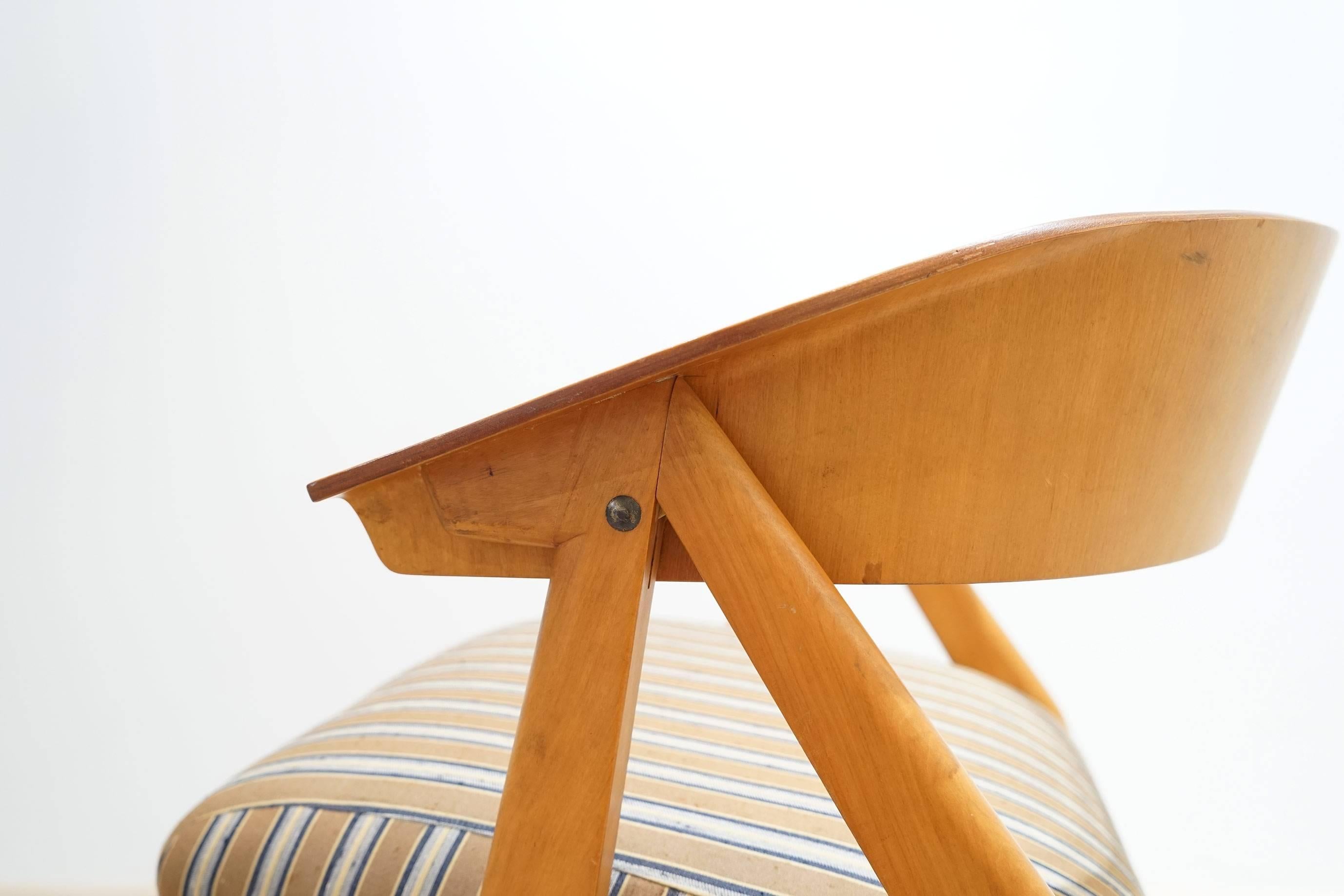 Mid-20th Century Armchair, Folding Chair by Gio Ponti, Cassina, Italy, 1954-1955