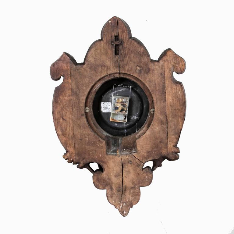 Deeply Carved 19th Century French Black Forest Clock With Wild