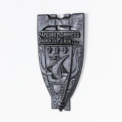 Large Cast Iron Firemen's Plaque with the Seal of the City of Paris, circa 1900