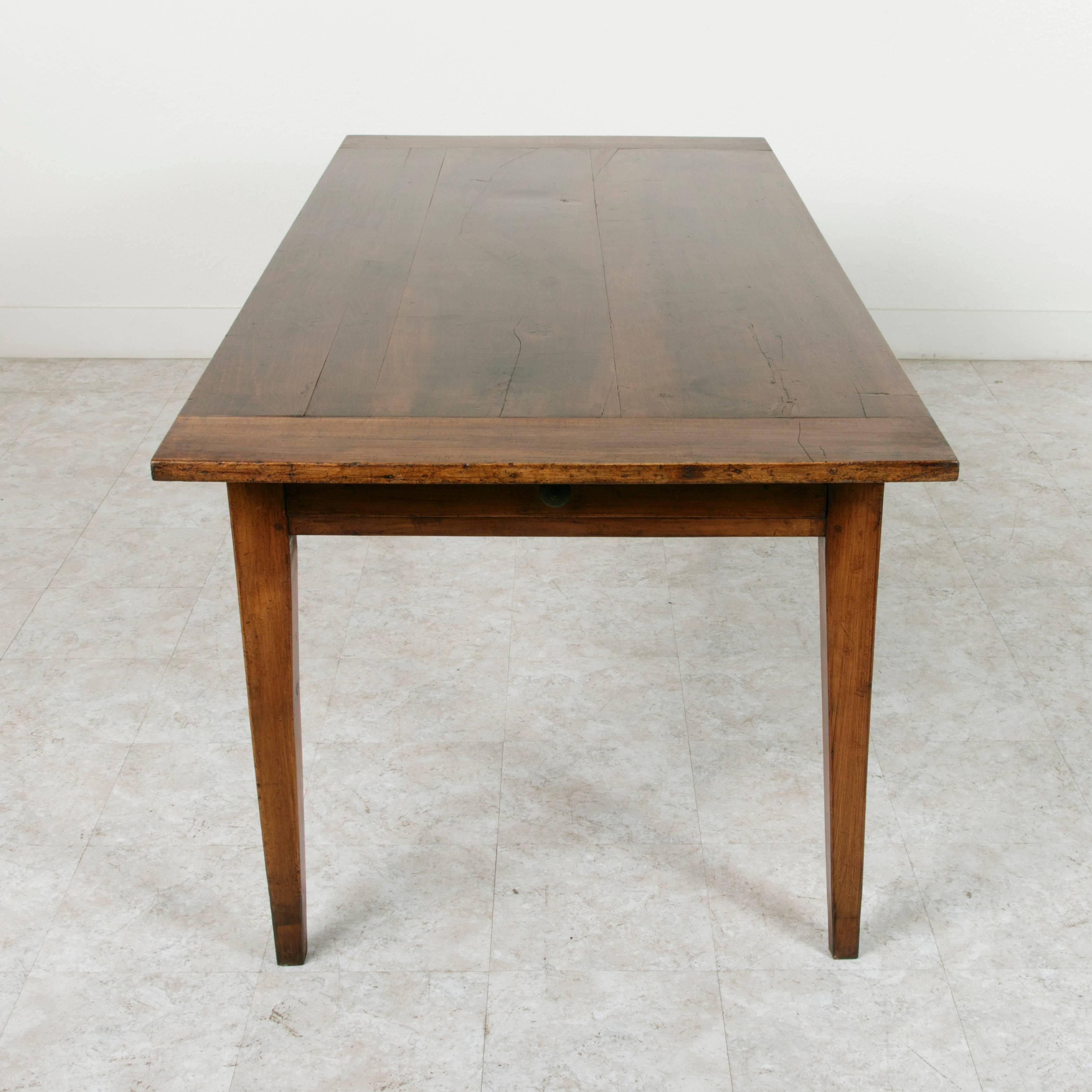 Antique French Hand Pegged Walnut Farm Table from Le Perche 1