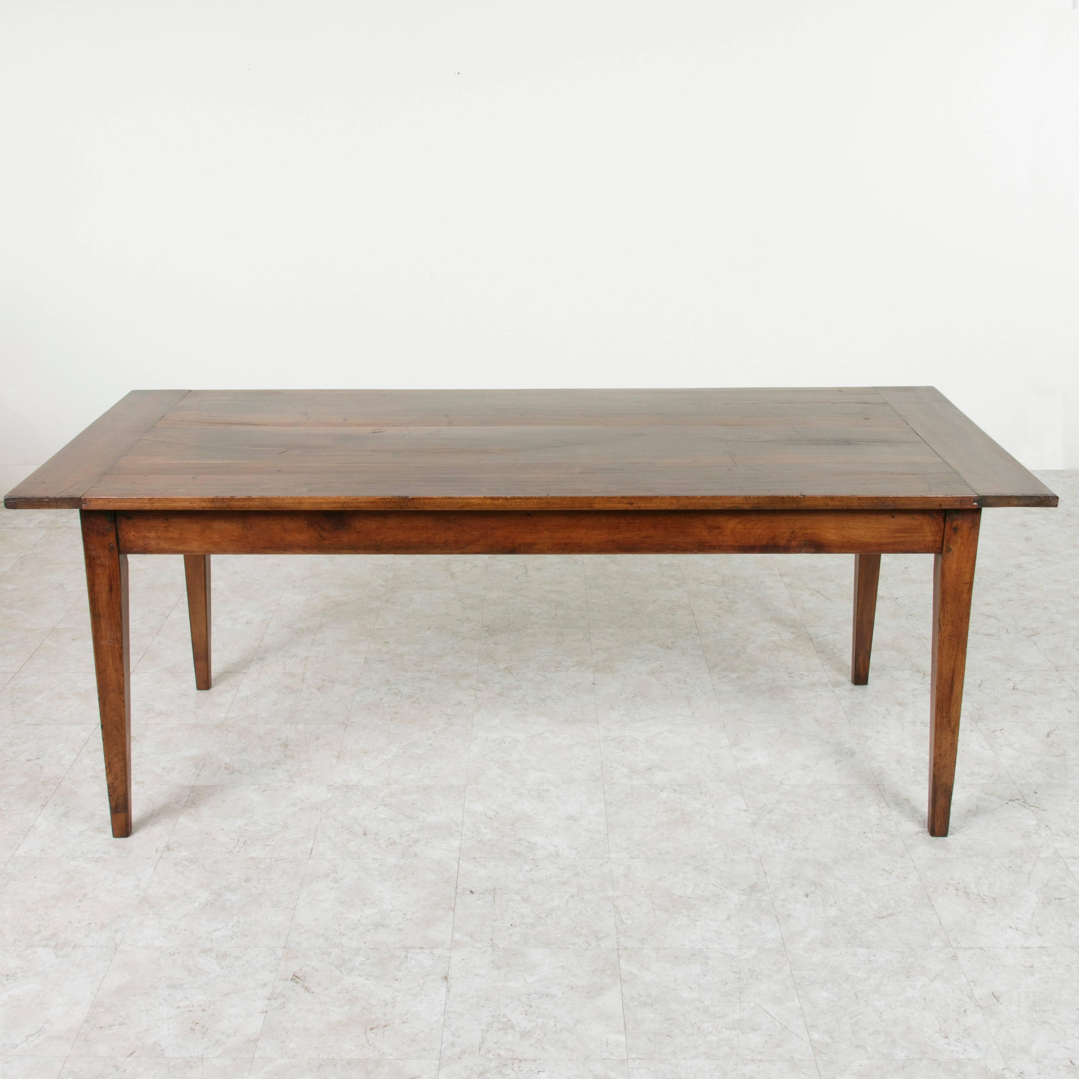 Antique French Hand Pegged Walnut Farm Table from Le Perche 3
