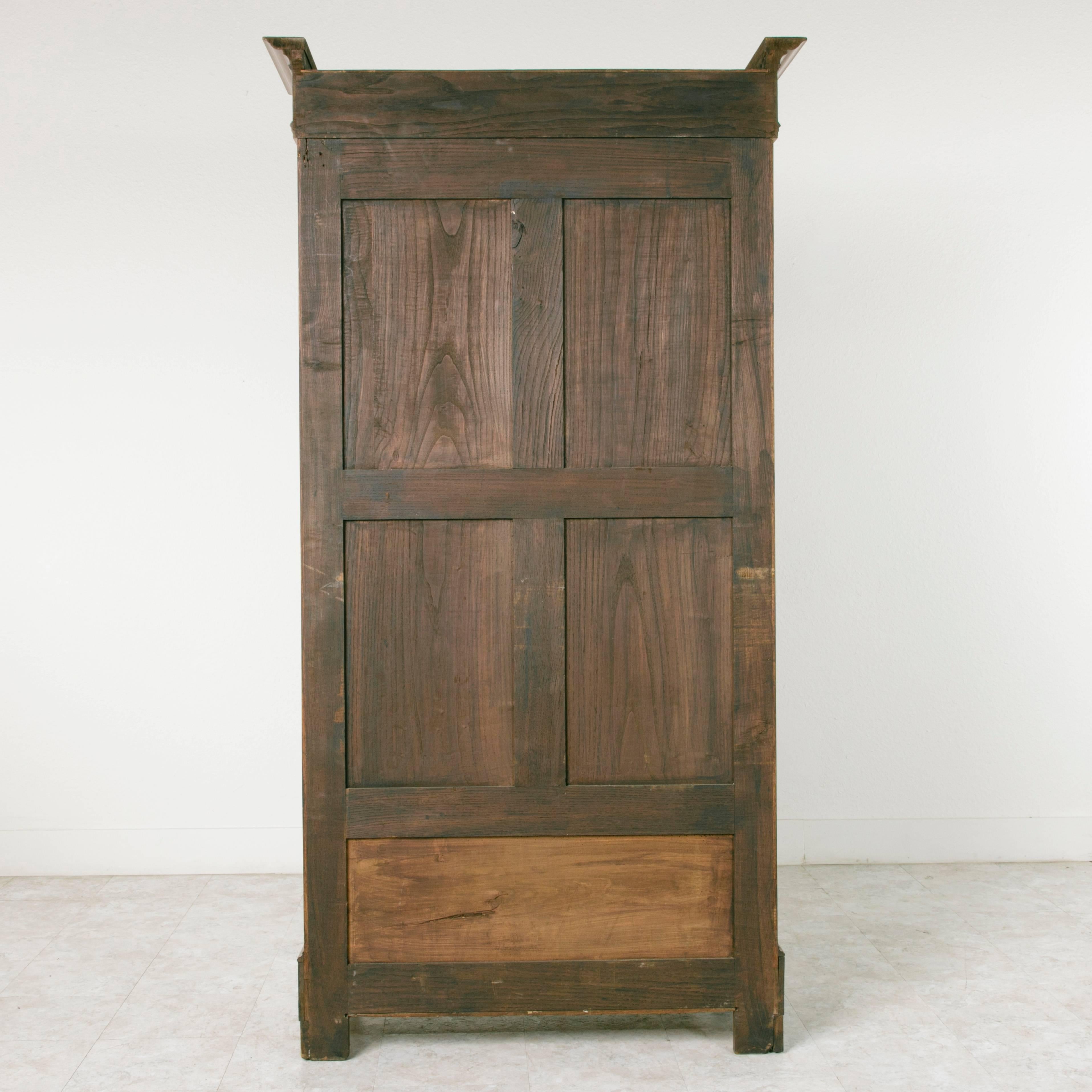 Period Louis Philippe Bonnetiere or Armoire of Bookmatched Burl Walnut 1