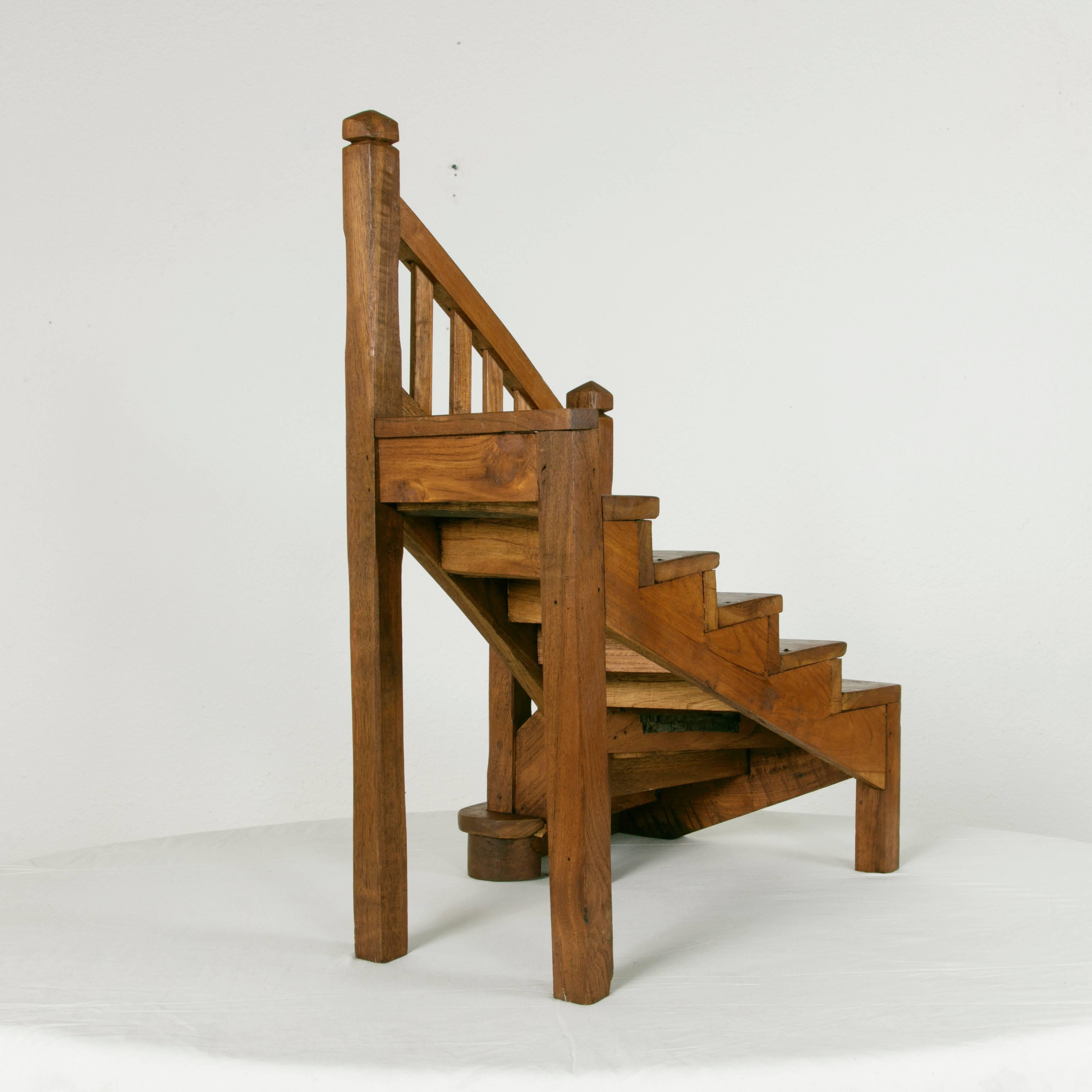 Large Antique French Architect's Model of a Winding Staircase, Display Piece In Excellent Condition In Fayetteville, AR
