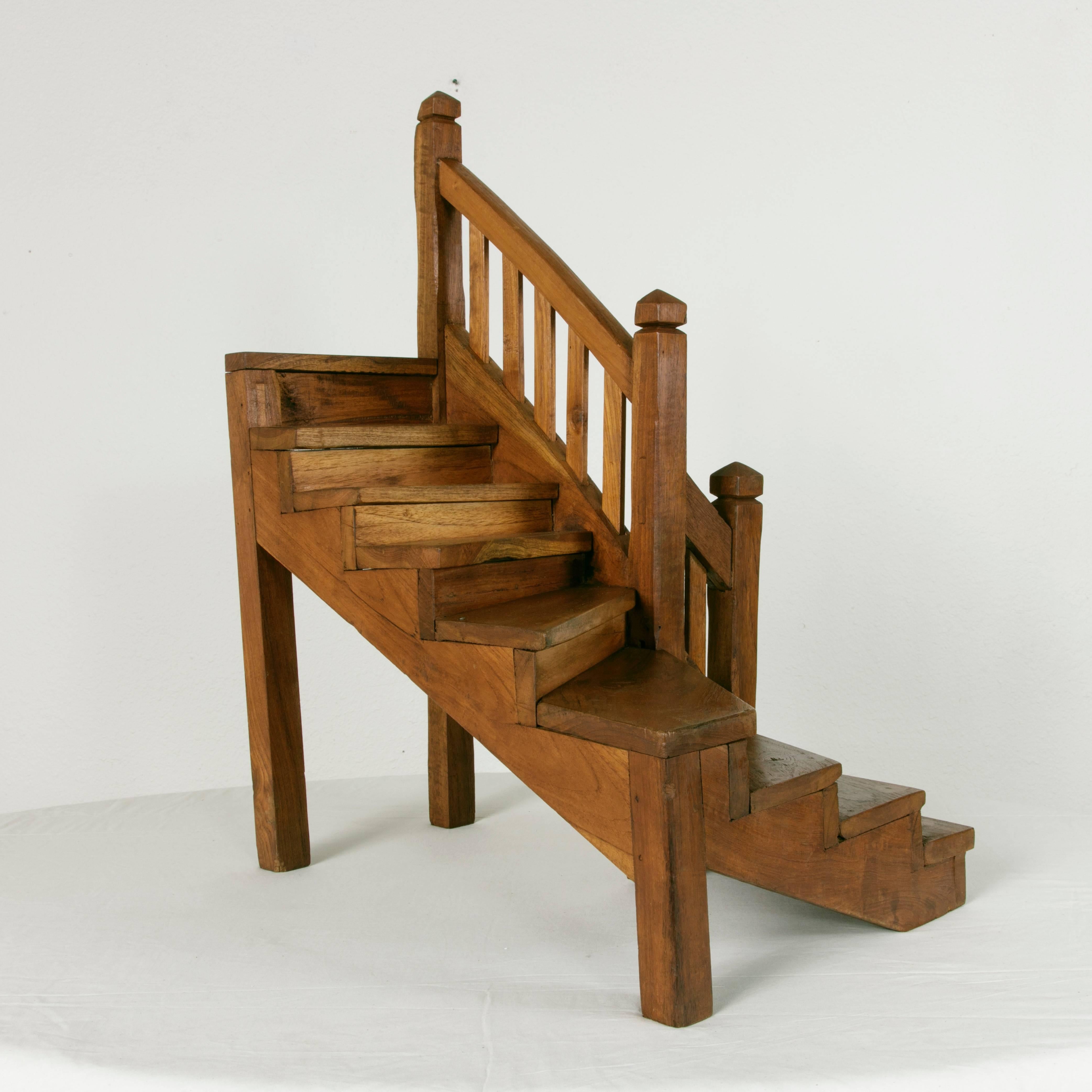 Early 20th Century Large Antique French Architect's Model of a Winding Staircase, Display Piece