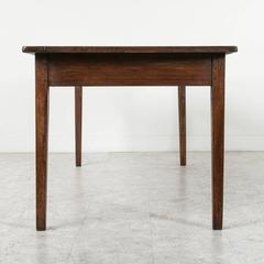 Antique French Hand Pegged Oak Farm Table from Le Perche