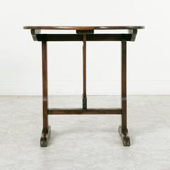 Antique French Vineyard Table of Hand Pegged Oak