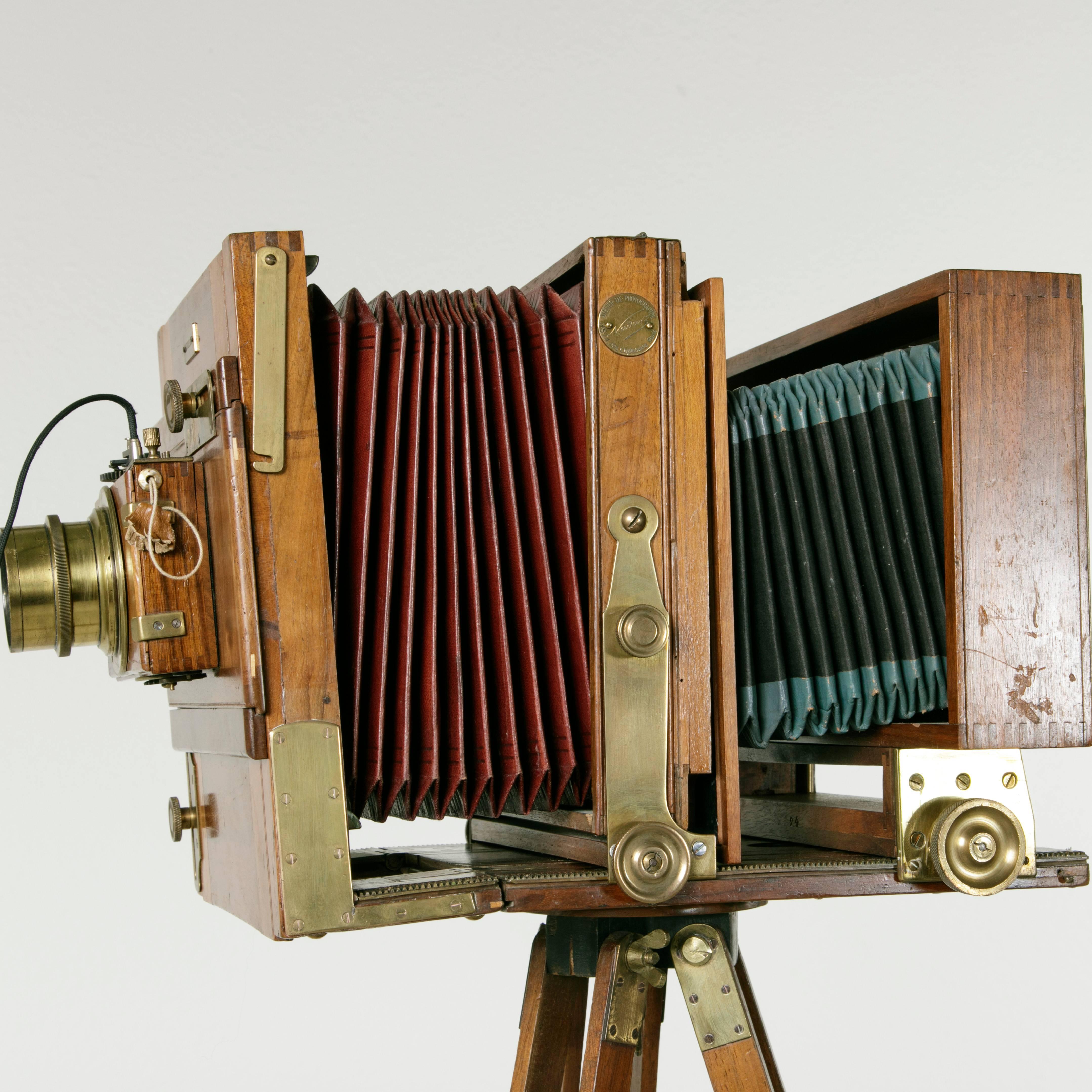 19th Century Signed 1898 Nadar Camera with Three Lenses from a Private French Collection