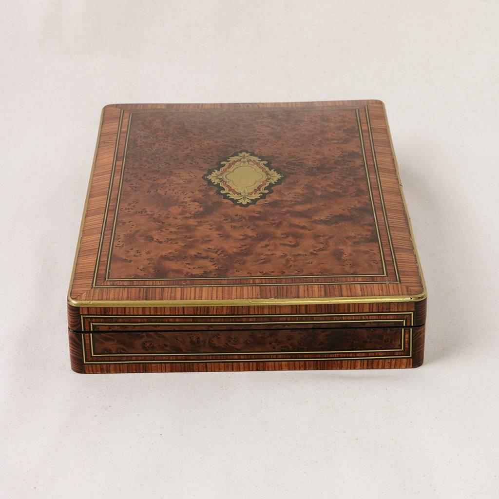 Rare Signed Paul Sormani Marquetry Game Box with Mother-of-Pearl Gambling Chips  3