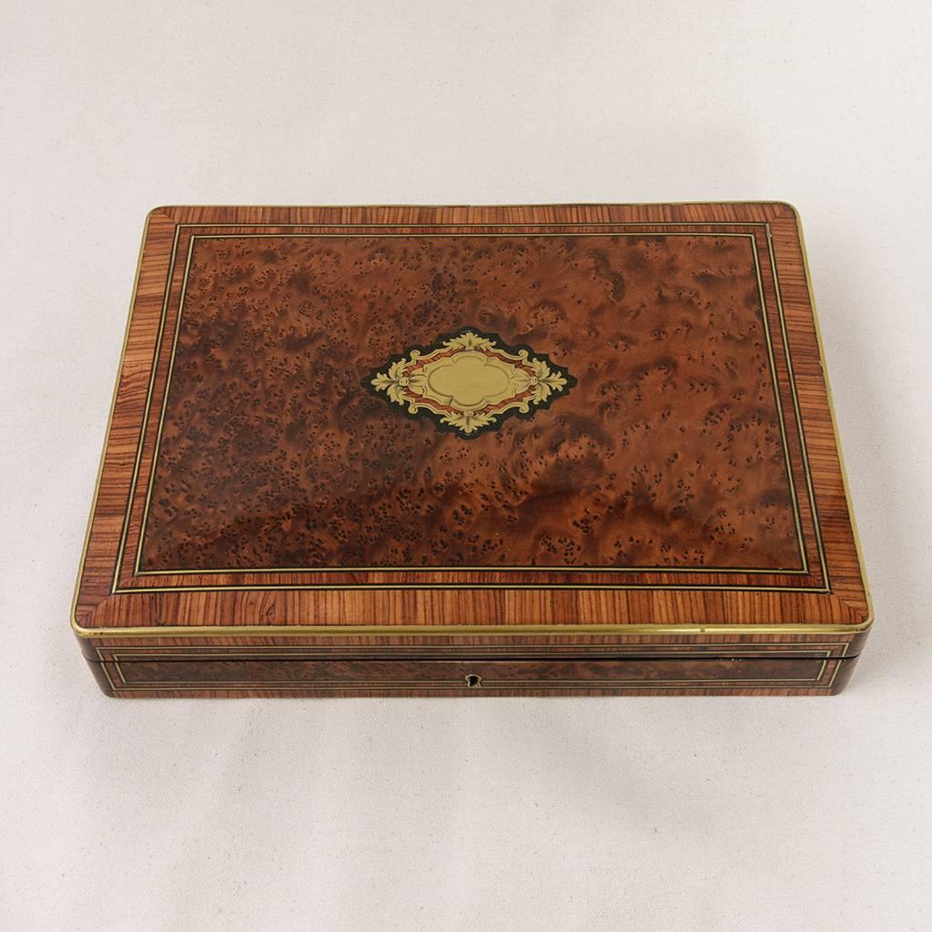 Rare Signed Paul Sormani Marquetry Game Box with Mother-of-Pearl Gambling Chips 3
