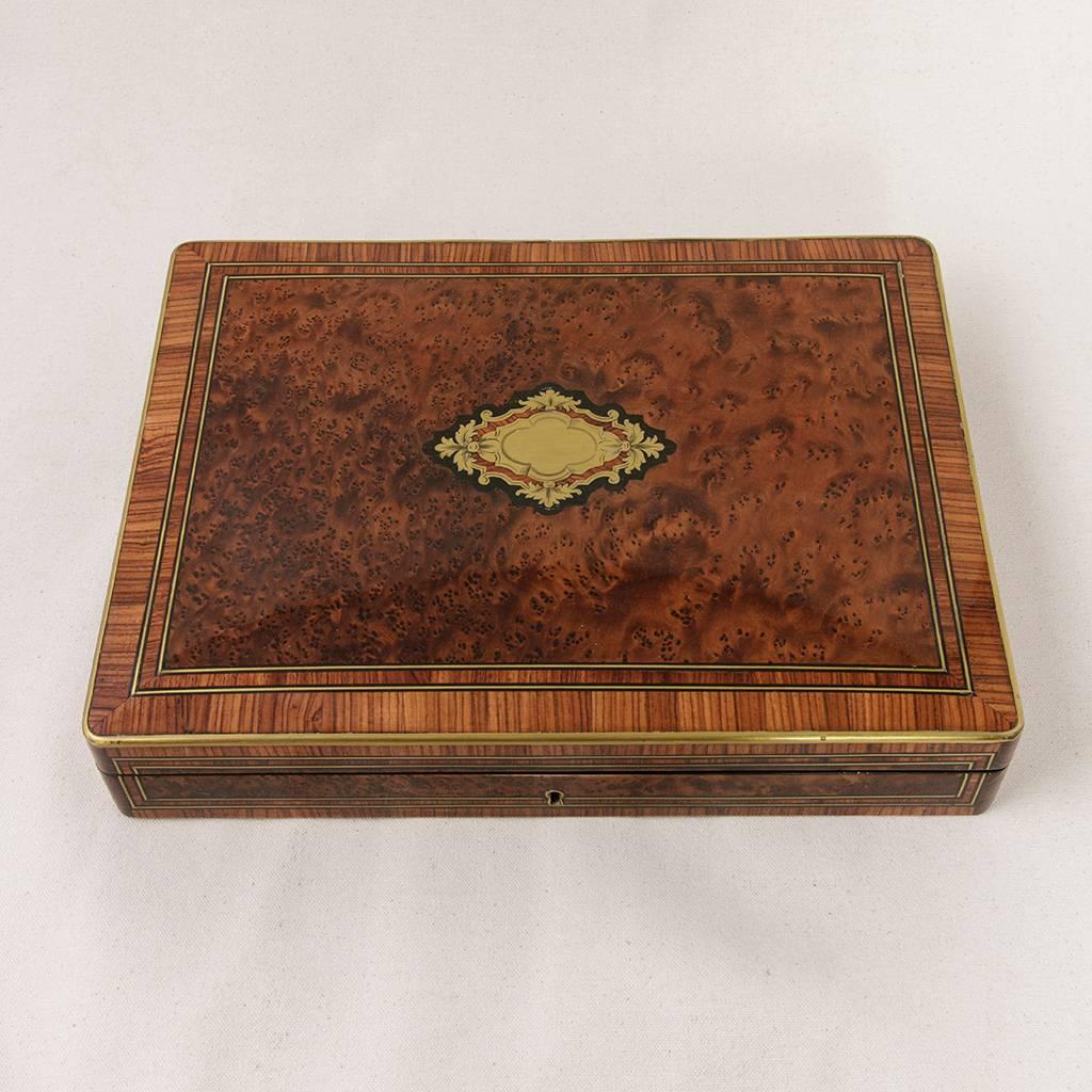 Rare Signed Paul Sormani Marquetry Game Box with Mother-of-Pearl Gambling Chips  4