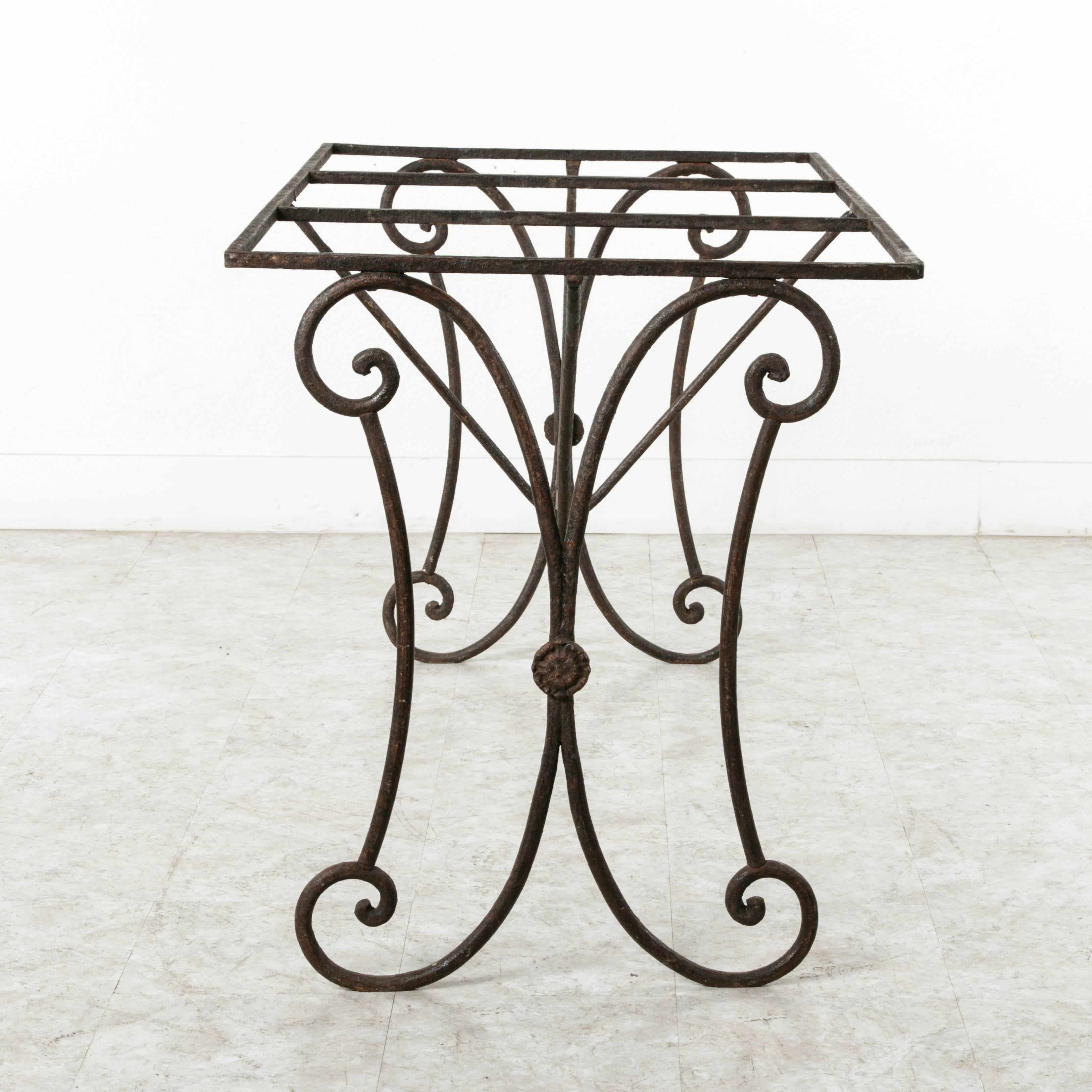 Iron Hand-Forged 19th Century French Butcher's Table Base