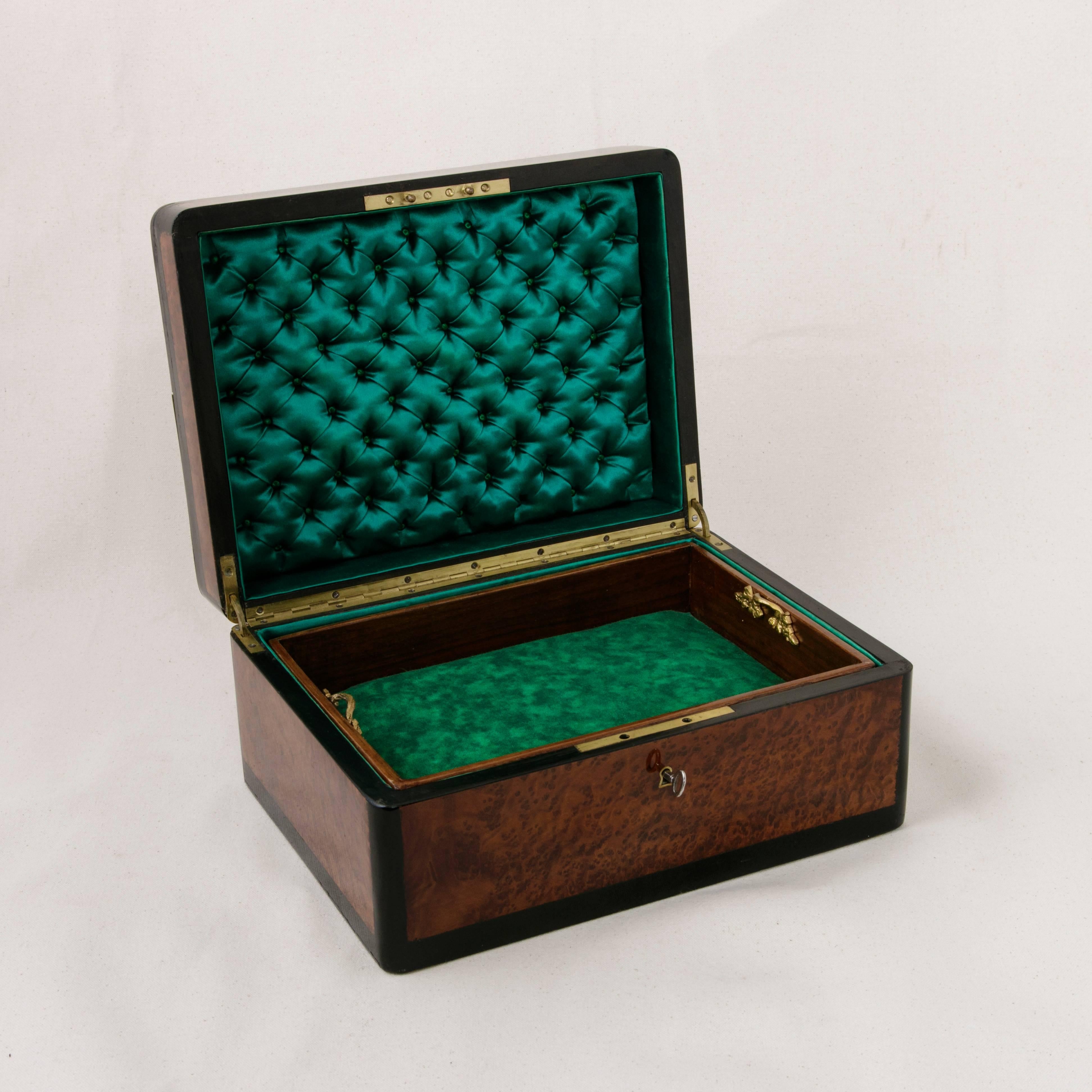 Large Napoleon III Decorative Box of Thuya, Rosewood, Ivory, Lacquer and Bronze 1