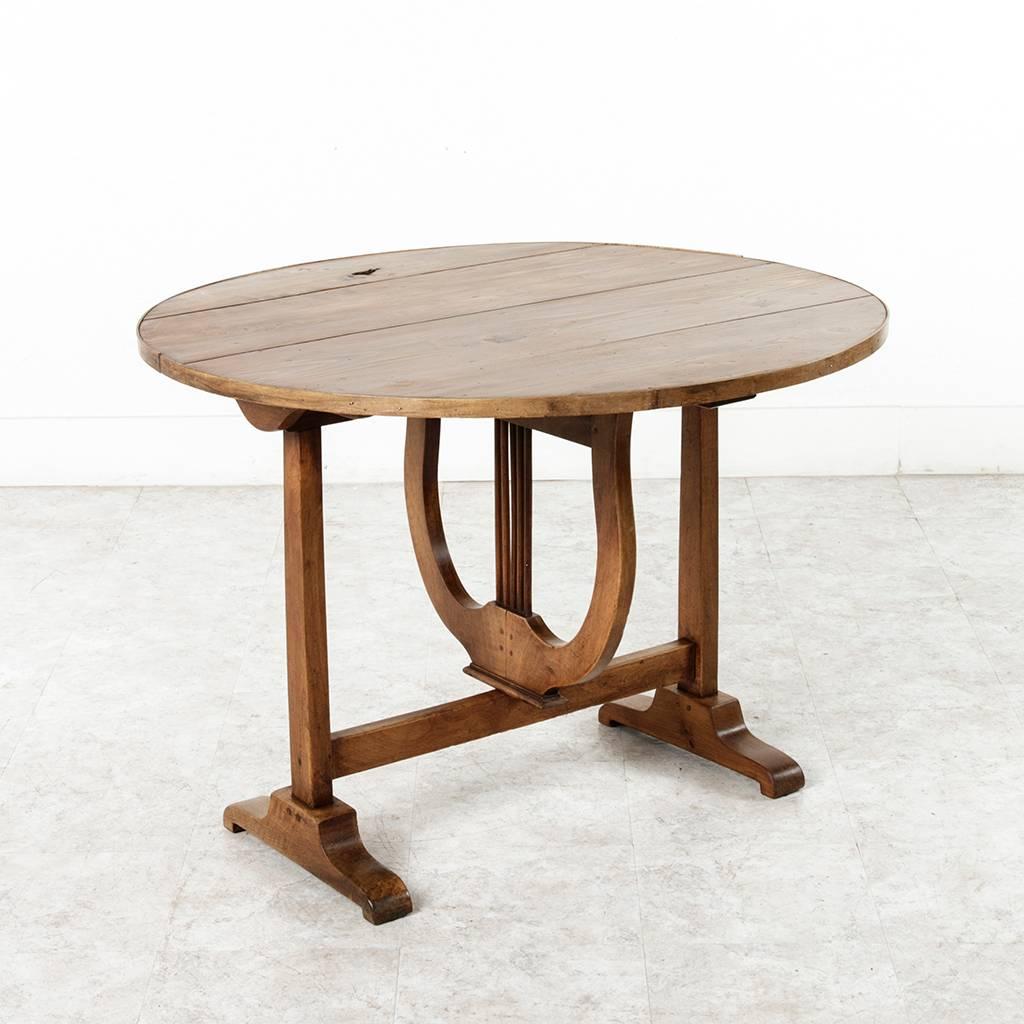 19th Century French Hand Pegged Walnut Vineyard Table or Wine Tasting Table 2