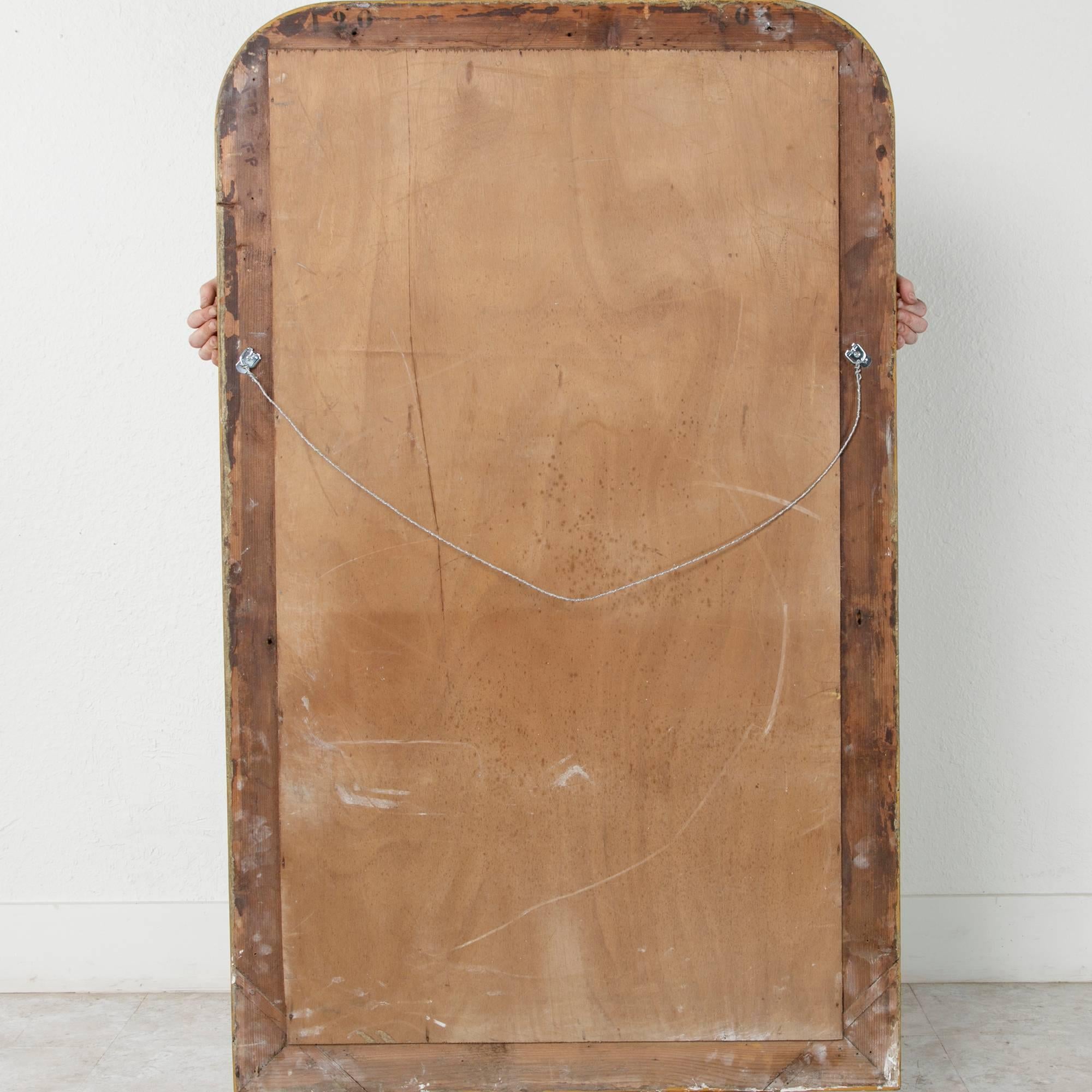 19th Century Louis Philippe Cushion Frame Silvered Mirror 2
