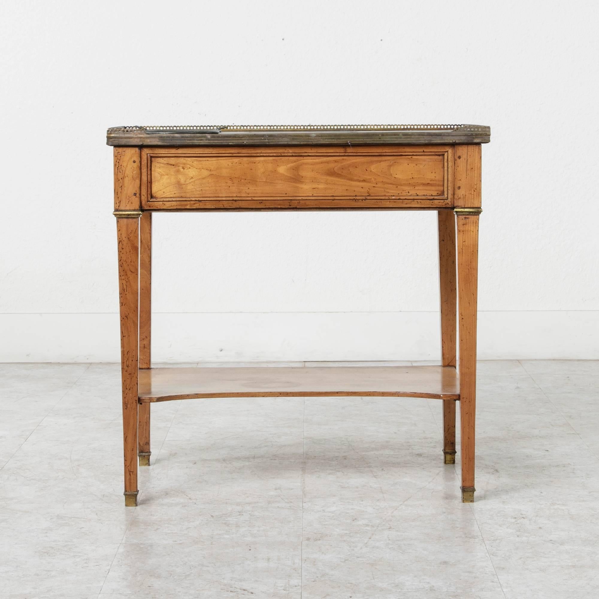 French Rafraichissoir Louis XVI Walnut Champagne Serving Side Table, circa 1880 2