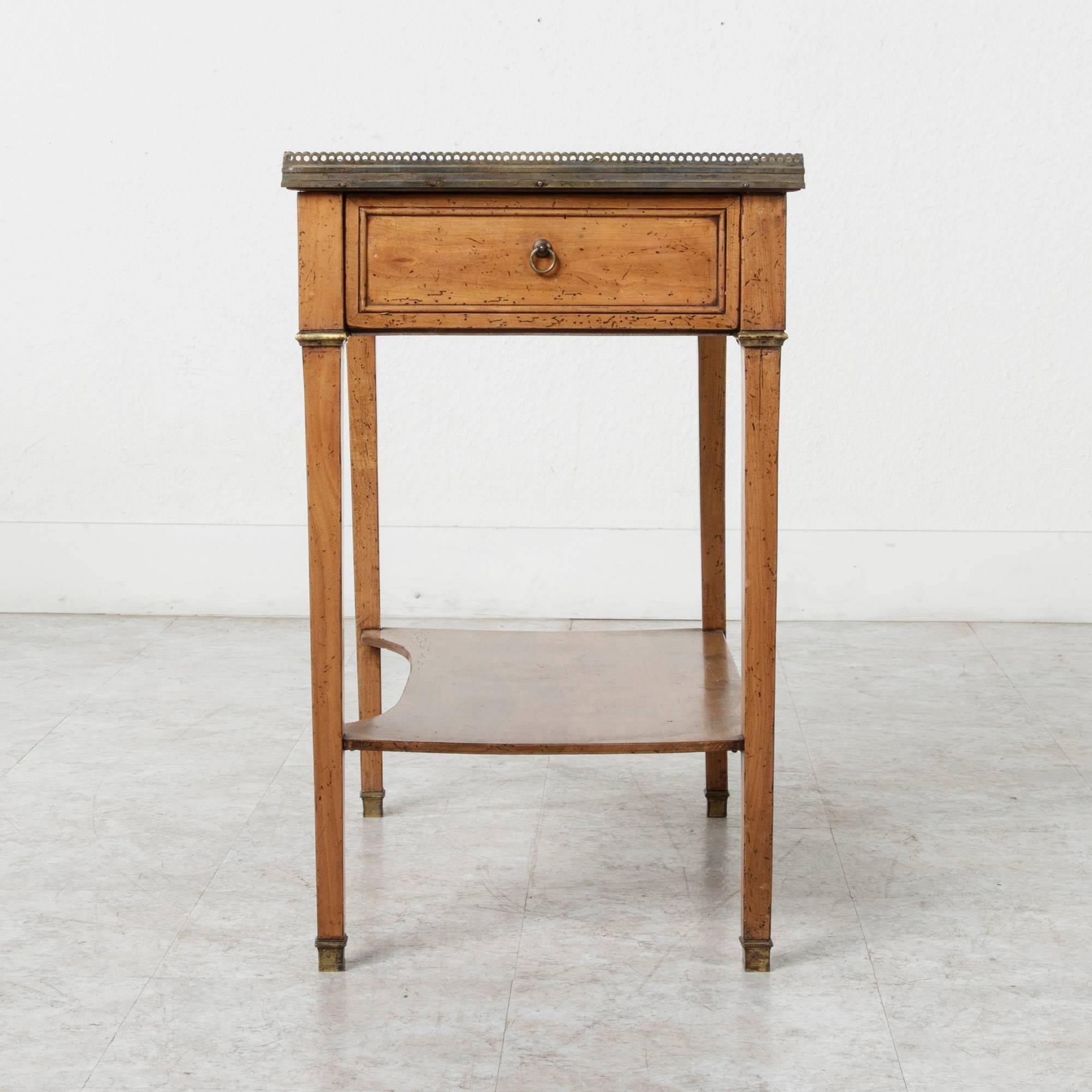 French Rafraichissoir Louis XVI Walnut Champagne Serving Side Table, circa 1880 5