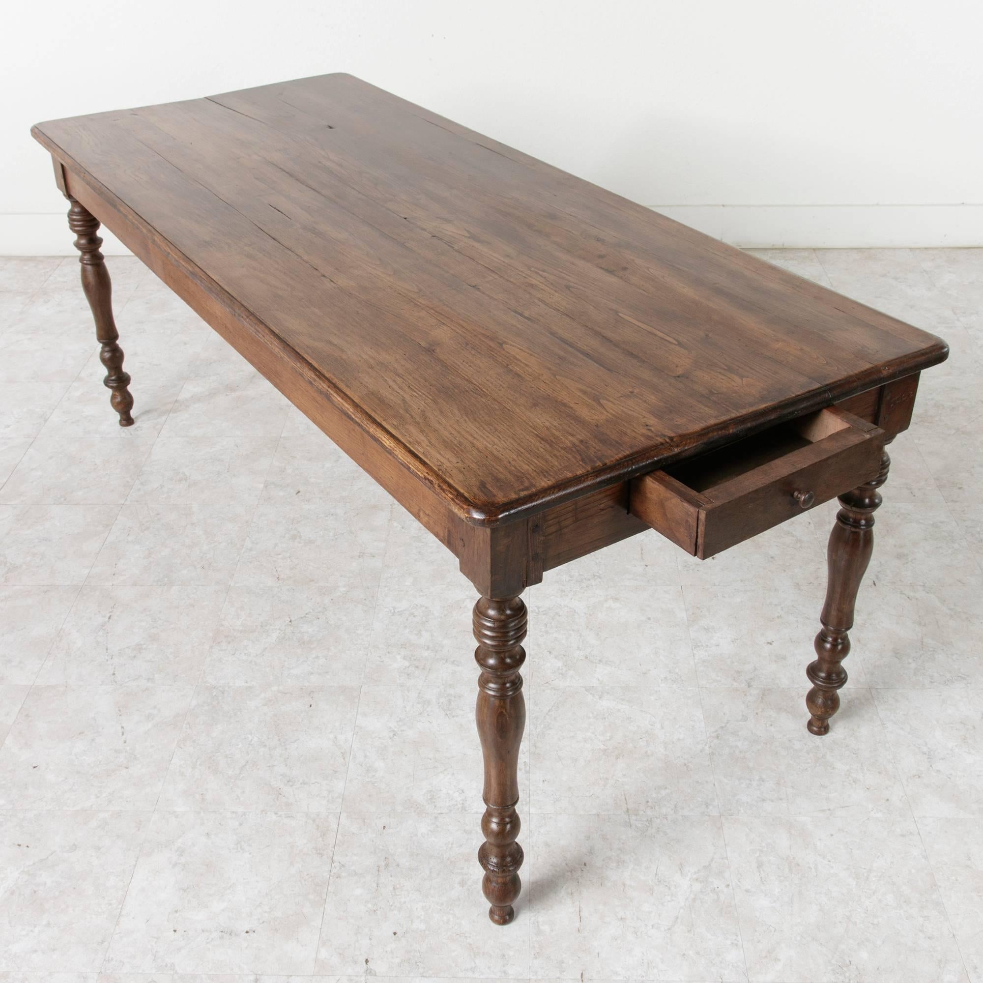 antique turned leg dining table