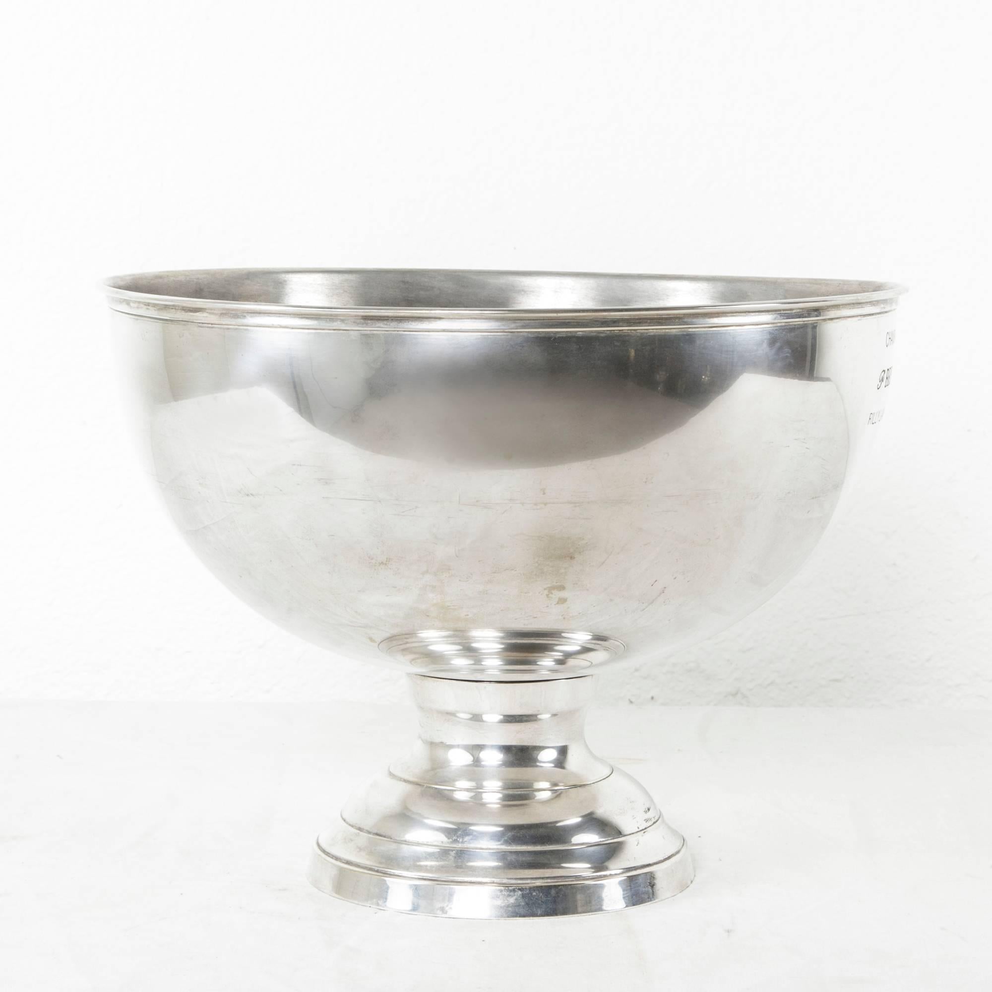large silver champagne bowl