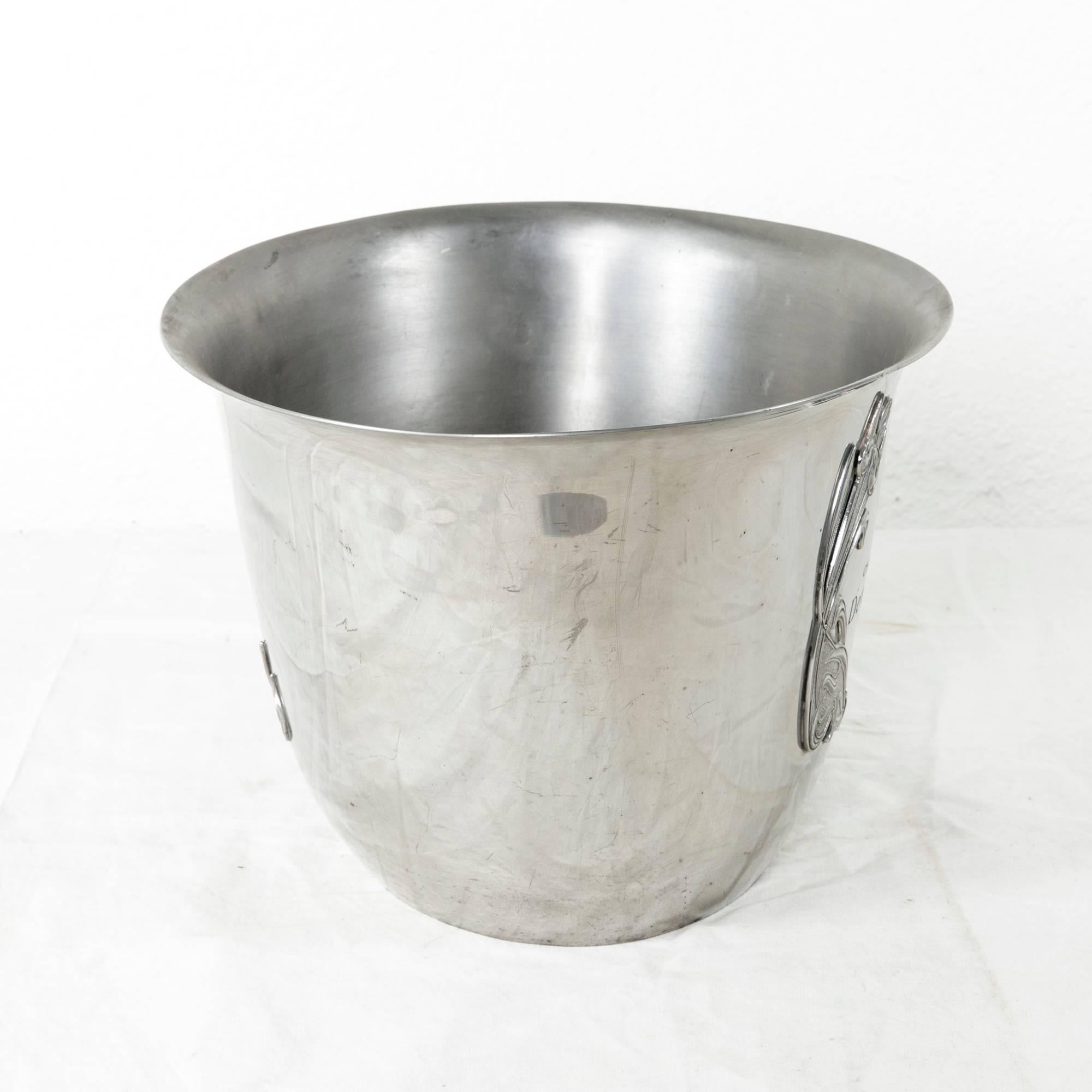 Silver Plate Art Nouveau Hotel Champagne Bucket or Wine Chiller 1