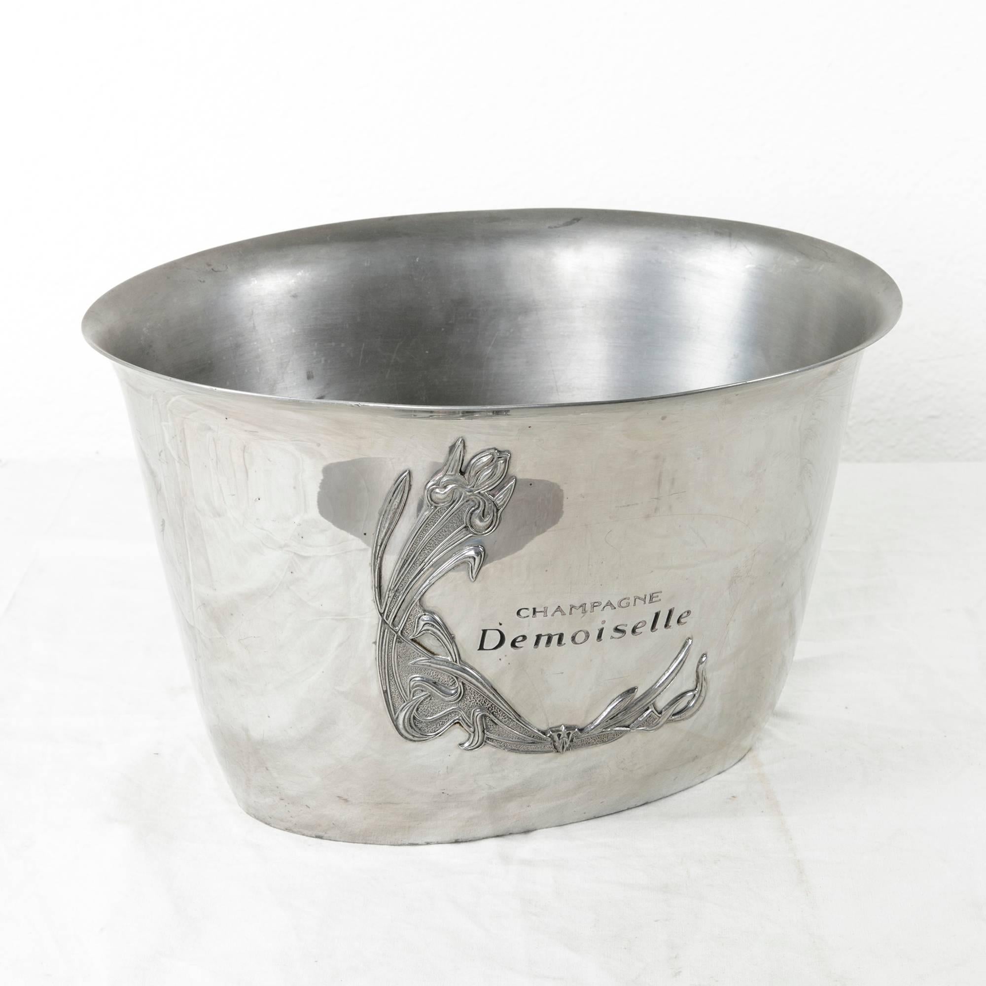 French Silver Plate Art Nouveau Hotel Champagne Bucket or Wine Chiller