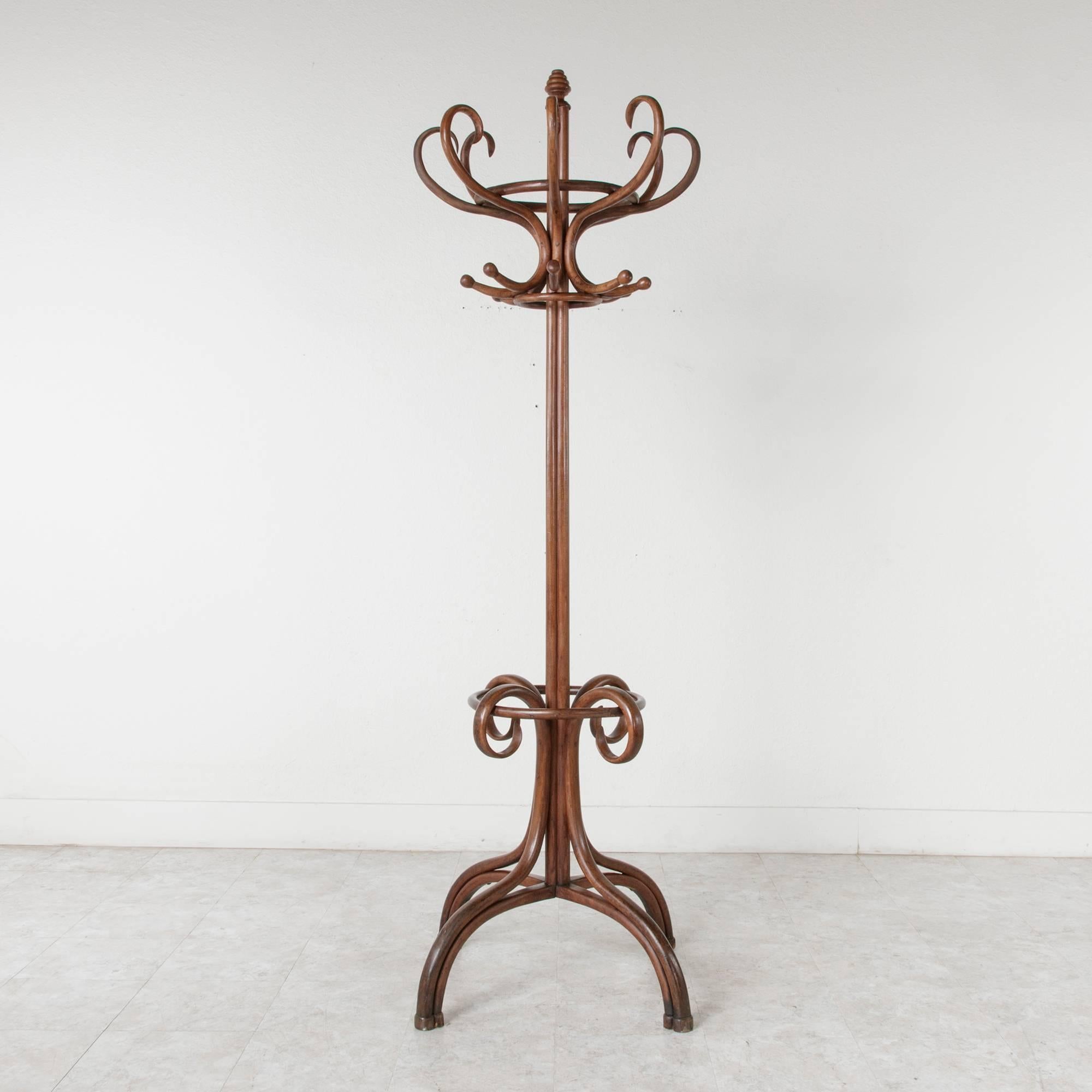 Mid-20th Century French Bentwood Thonet Style Hat and Coat Rack or Hall Tree, circa 1930