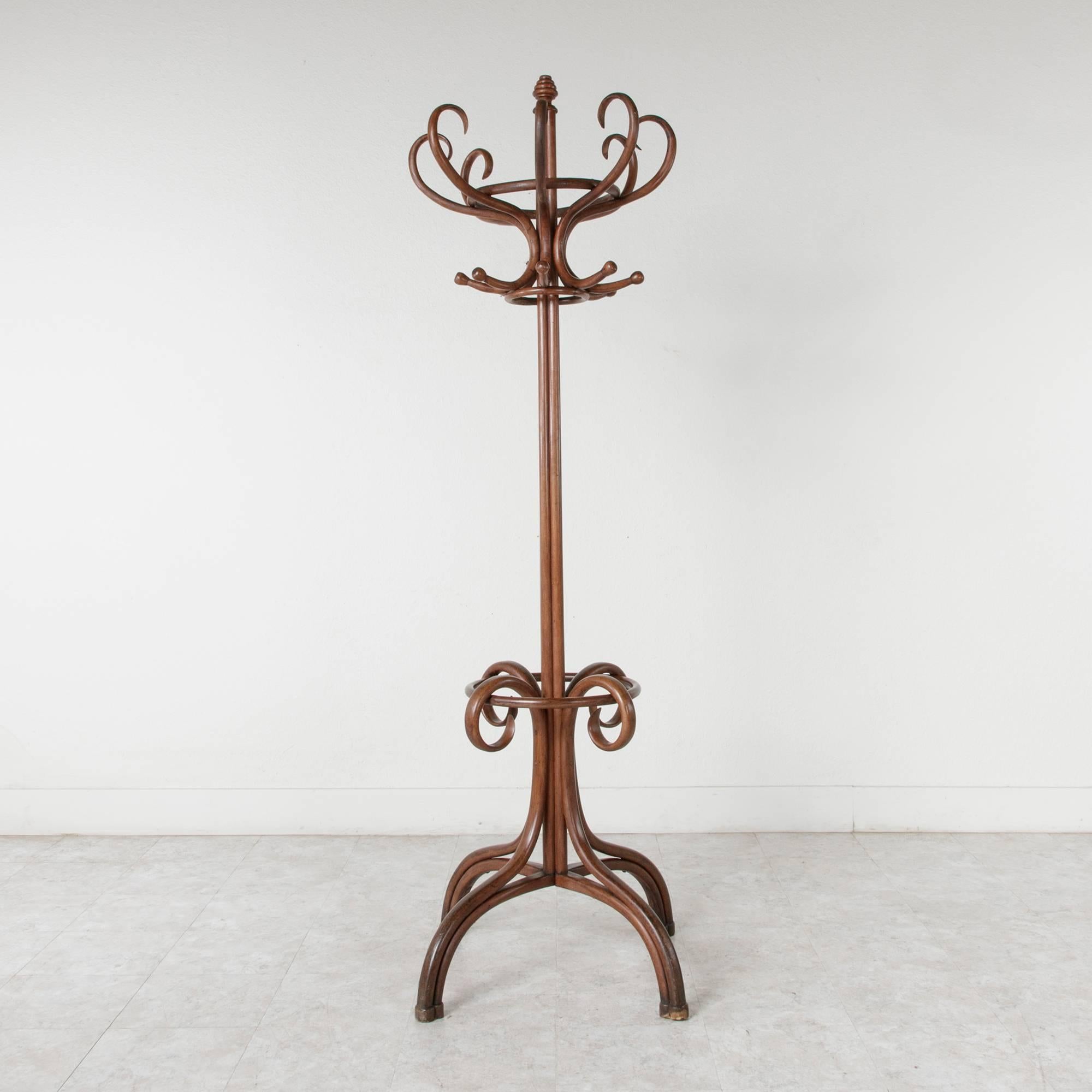 French Bentwood Thonet Style Hat and Coat Rack or Hall Tree, circa 1930 1